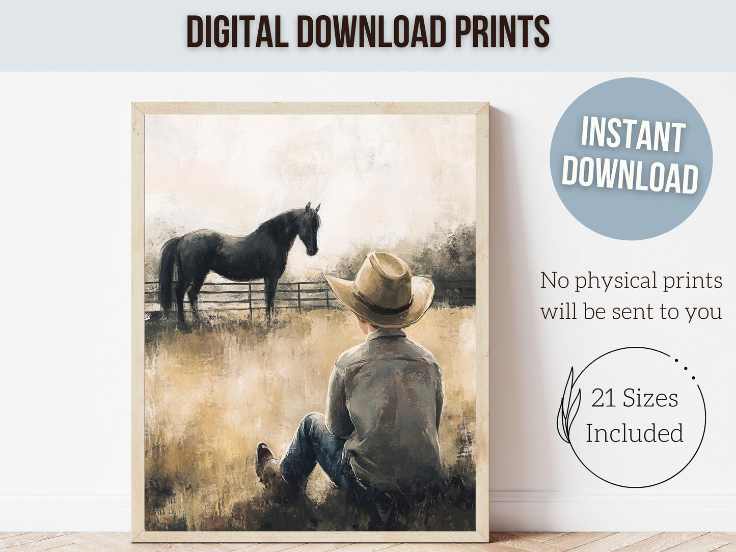 Cowboy Nursery Print, Cowboy Nursery Decor, Baby Boys Western Nursery Decor, Little Boy Cowboy Horse Riding Nursery Wall Art Digital Print