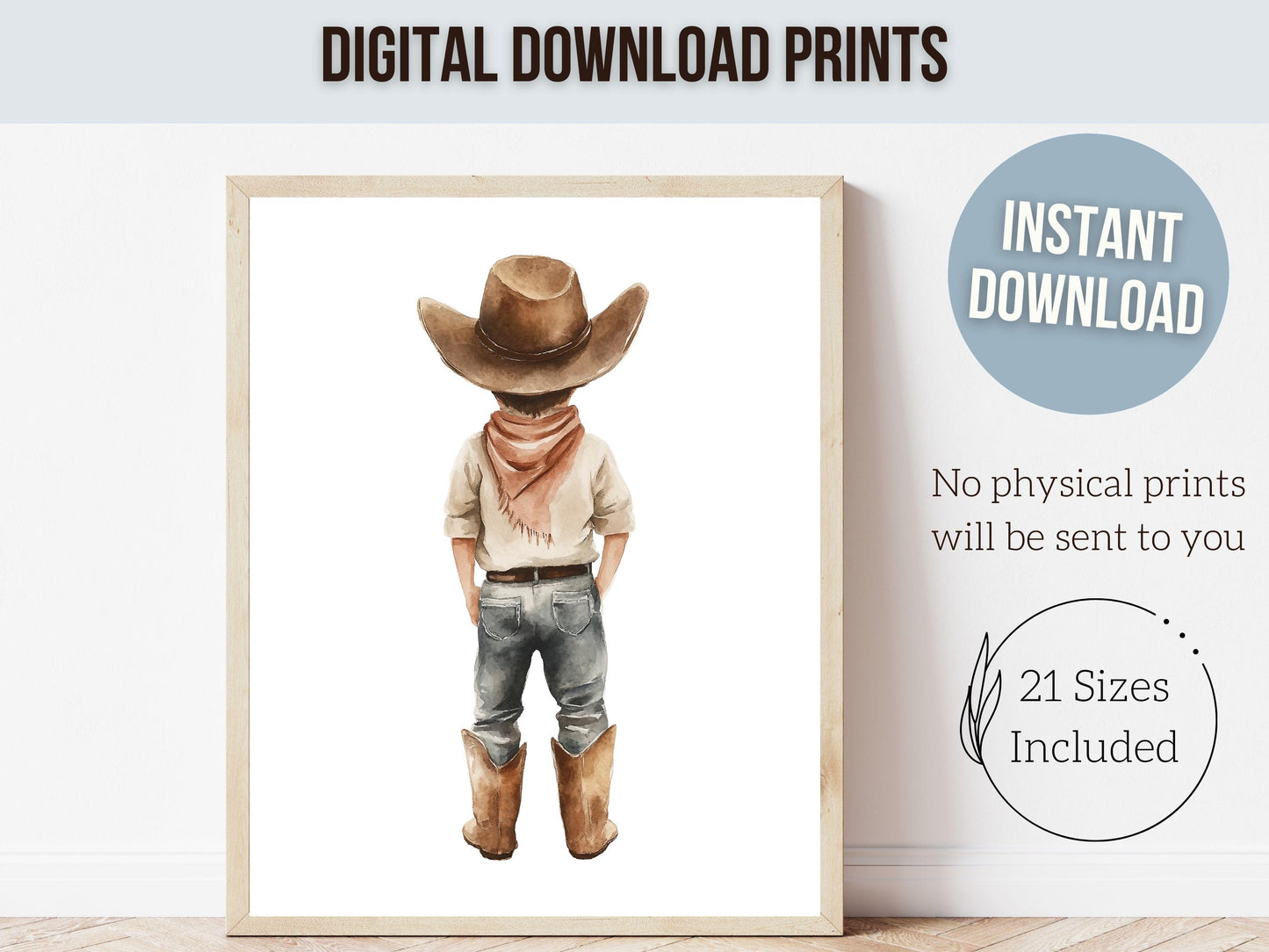 Cowboy Nursery Print, Cowboy Nursery Decor, Baby Boys Western Nursery Decor, Little Boy Cowboy Horse Country Nursery Wall Art Digital Print