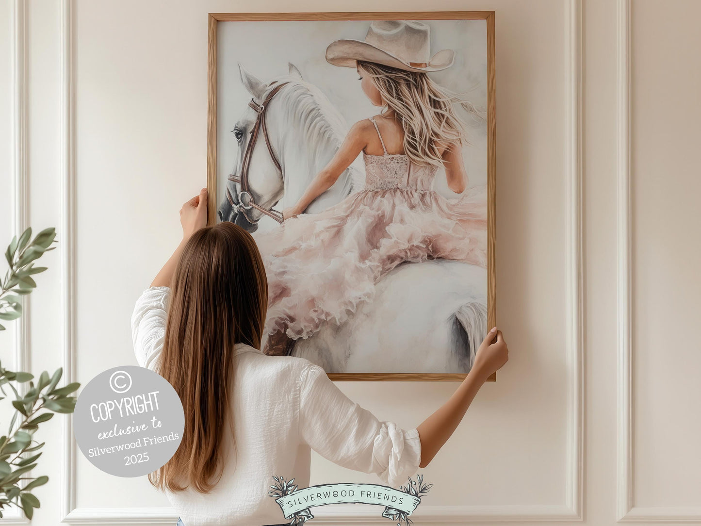 Cowgirl Nursery Print, Cowgirl Nursery Decor, Baby Girl Western Nursery Decor,Little Girl Horse Riding Nursery Wall Art Poster Digital Print