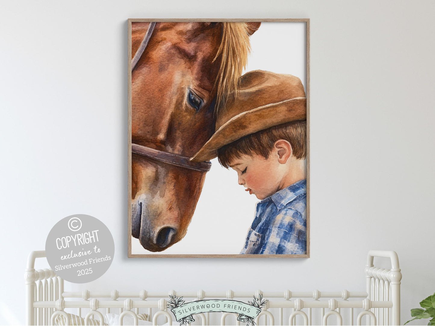 Cowboy Nursery Print, Cowboy Nursery Decor, Baby Boys Western Nursery Decor, Little Boy Cowboy Horse Riding Nursery Wall Art Digital Print