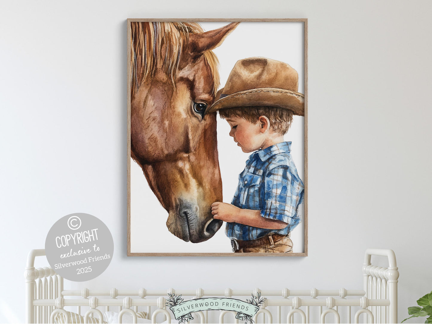 Cowboy Nursery Print, Cowboy Nursery Decor, Baby Boys Western Nursery Decor, Little Boy Cowboy Horse Riding Nursery Wall Art Digital Print