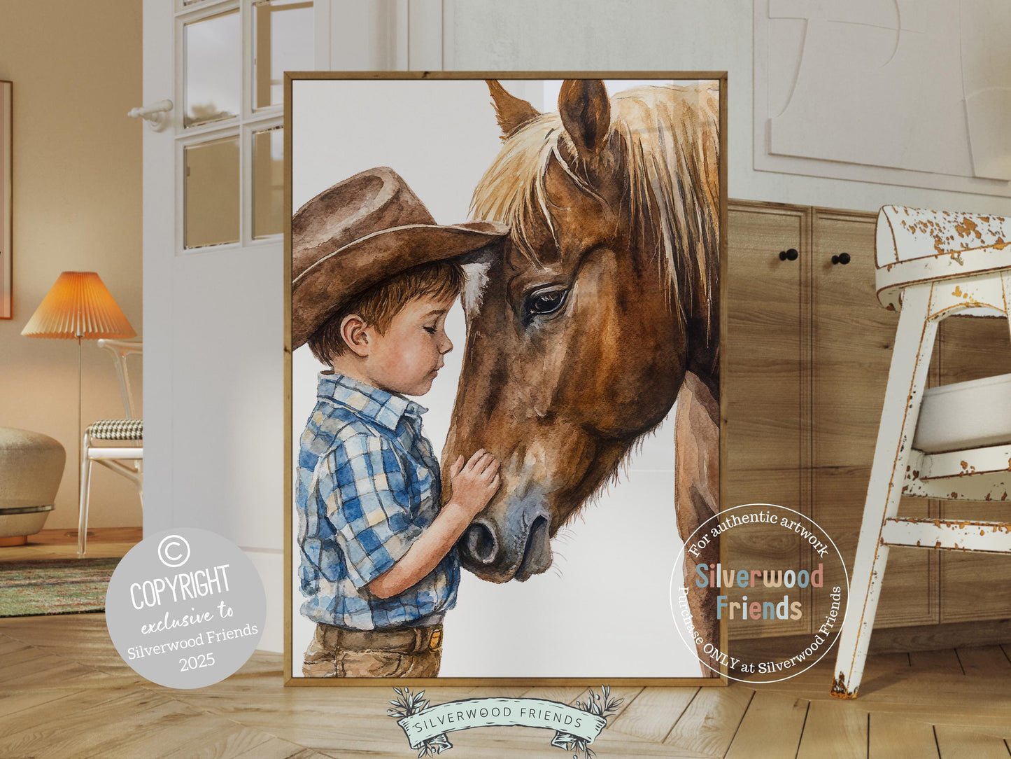 Cowboy Nursery Print, Cowboy Nursery Decor, Baby Boys Western Nursery Decor, Little Boy Cowboy Horse Riding Nursery Wall Art Digital Print