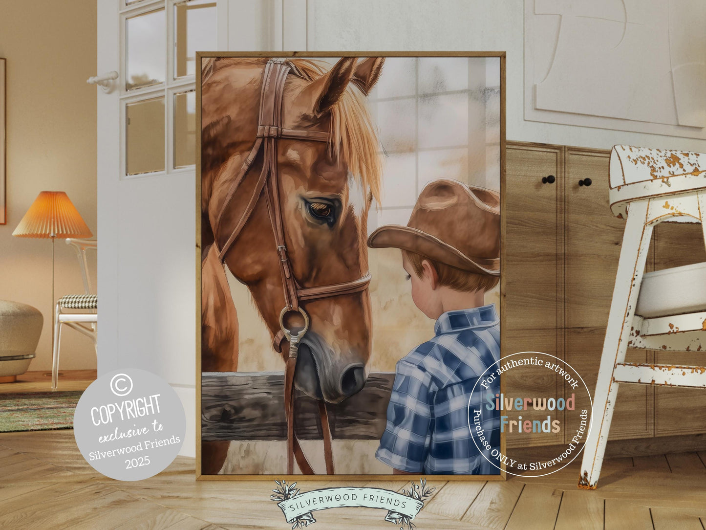 Cowboy Nursery Print, Cowboy Nursery Decor, Baby Boy Western Nursery Decor,Little Boy Cowboy Hat Horse Riding Nursery Wall Art Digital Print