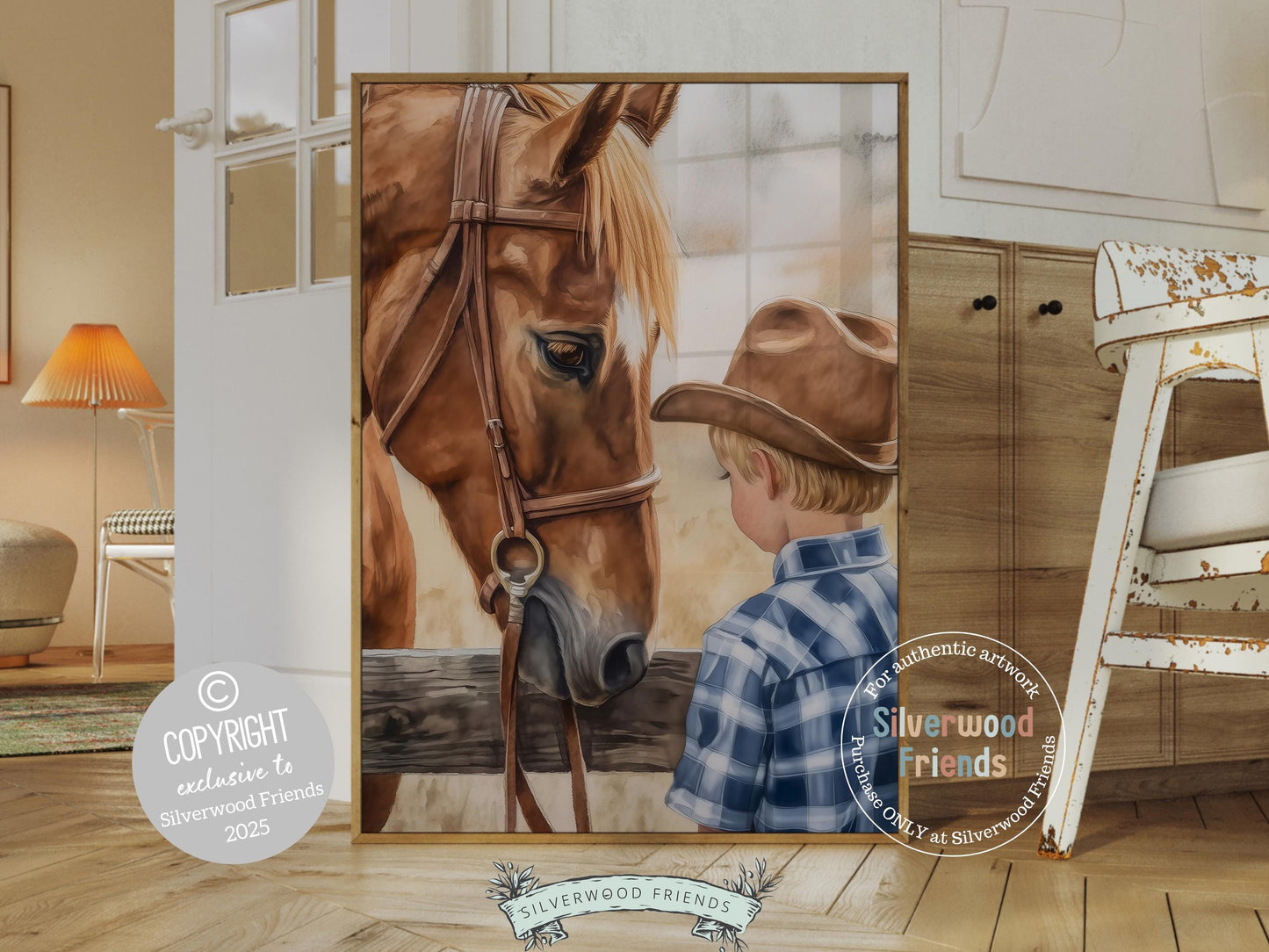 Cowboy Nursery Print, Cowboy Nursery Decor, Baby Boy Western Nursery Decor,Little Boy Cowboy Hat Horse Riding Nursery Wall Art Digital Print