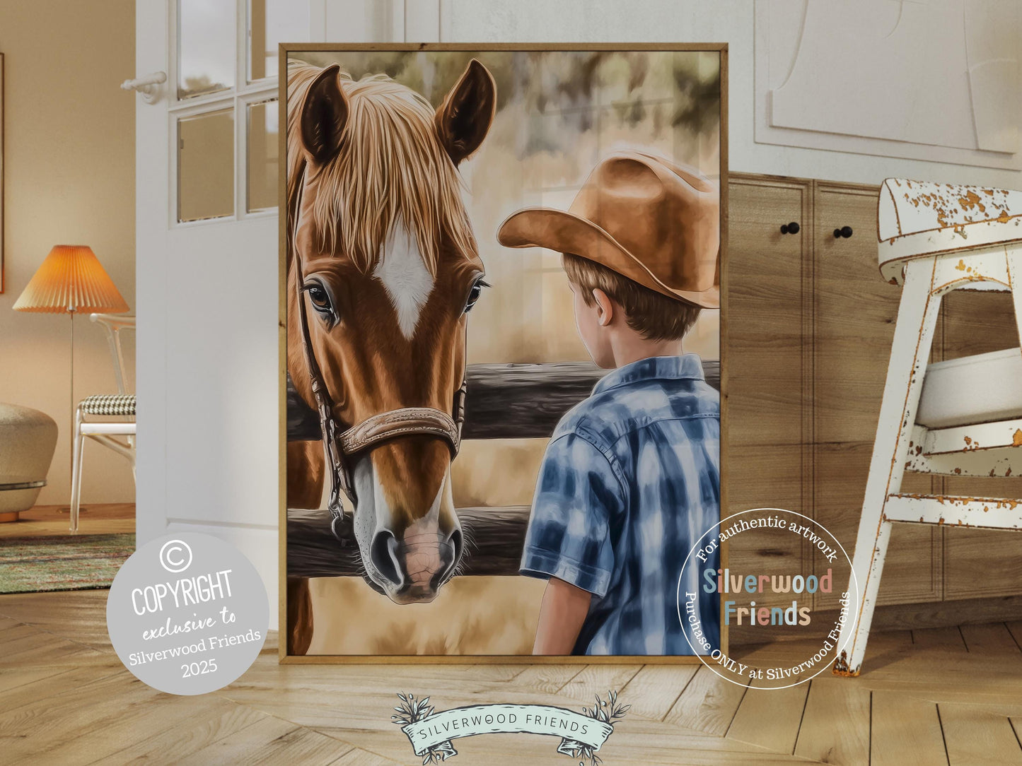 Cowboy Nursery Print, Cowboy Nursery Decor, Baby Boy Western Nursery Decor,Little Boy Cowboy Hat Horse Riding Nursery Wall Art Digital Print