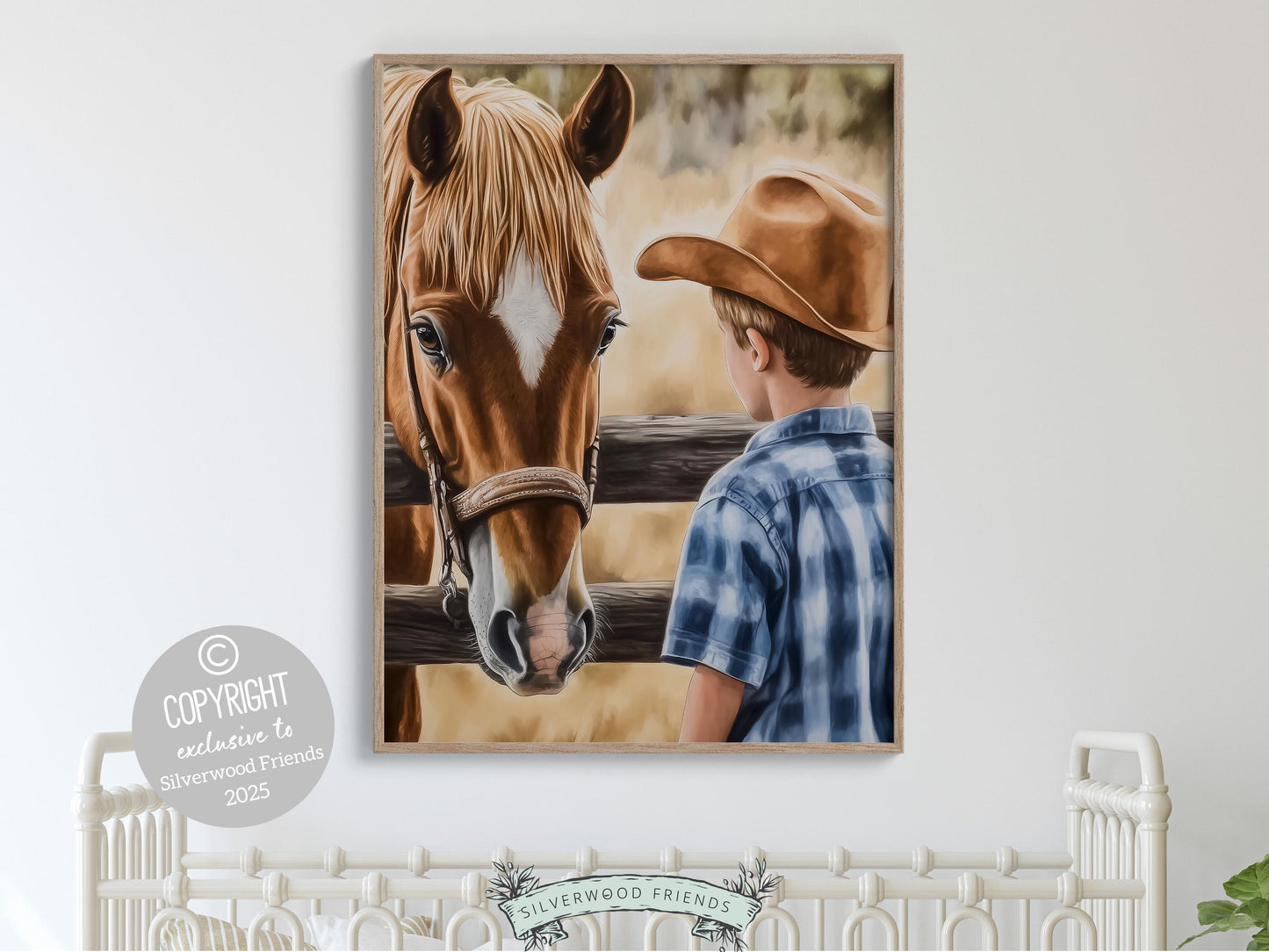 Cowboy Nursery Print, Cowboy Nursery Decor, Baby Boy Western Nursery Decor,Little Boy Cowboy Hat Horse Riding Nursery Wall Art Digital Print