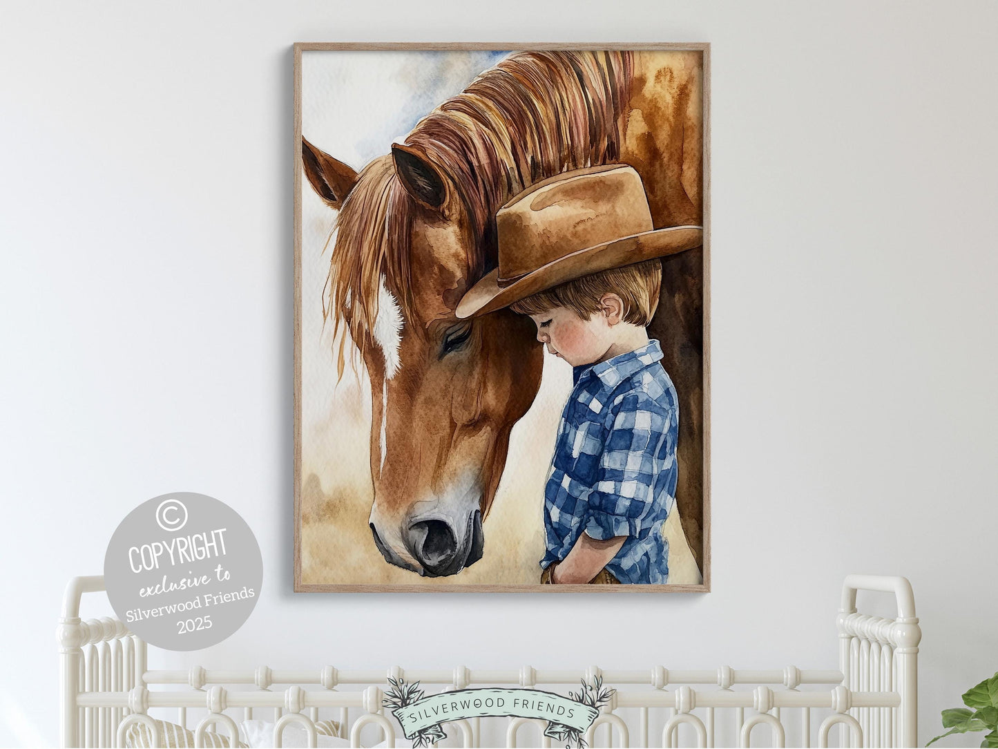 Cowboy Nursery Print, Cowboy Nursery Decor, Baby Boy Western Nursery Decor, Little Boy Toddler Cowboy Horse Nursery Wall Art Digital Print