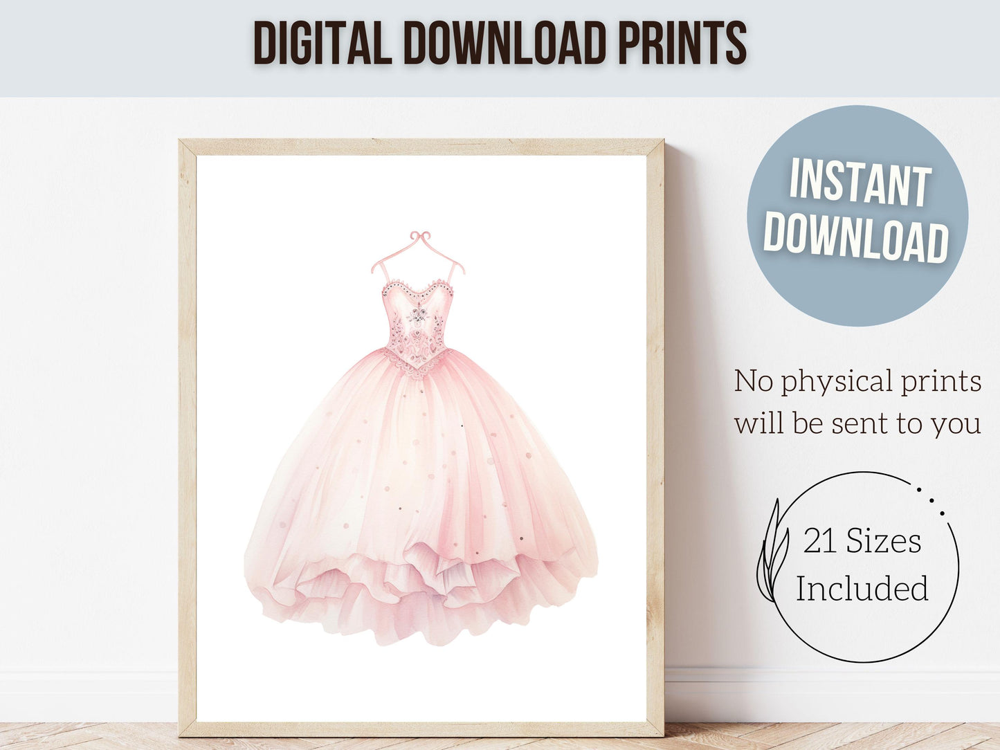 Baby Girls Princess Nursery Prints, Fairy Tale Nursery Decor, Fairytale Nursery Wall Art, Girls Princess Bedroom Wall Decor Digital Prints