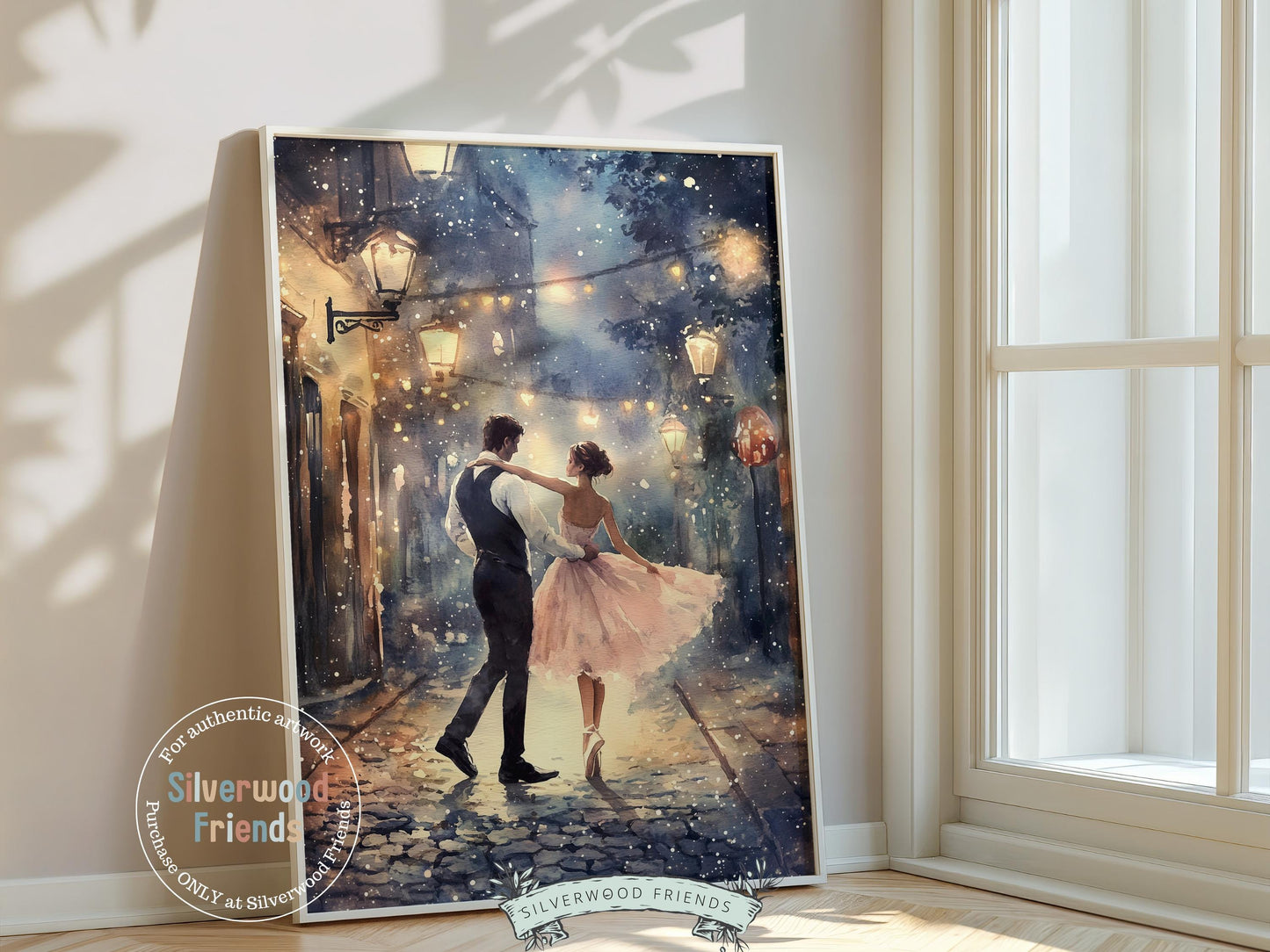 Ballet Christmas Print, Romantic Valentines Printable Wall Art, Festive Christmas Holiday Decor,Ballerina Nutcracker Christmas Digital Print