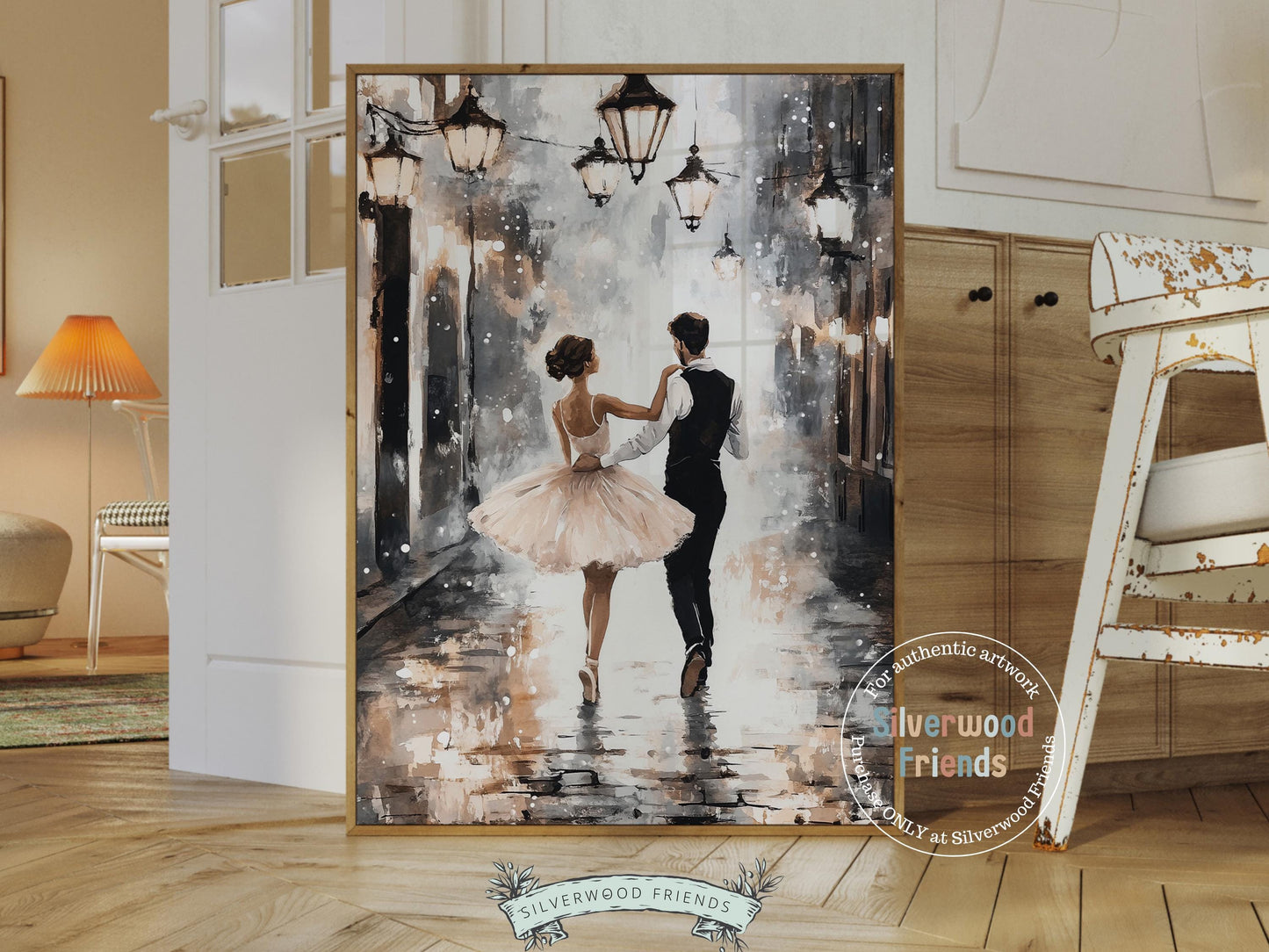 Romantic Ballet Christmas Print, Moody Valentines Printable Wall Art, Festive Christmas Nutcracker Vintage Holiday Decor Digital Print Gift