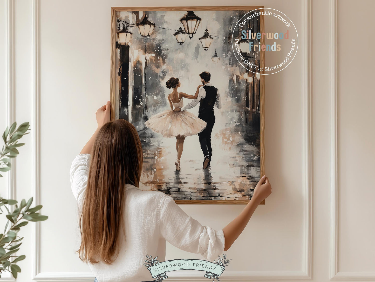 Romantic Ballet Christmas Print, Moody Valentines Printable Wall Art, Festive Christmas Nutcracker Vintage Holiday Decor Digital Print Gift