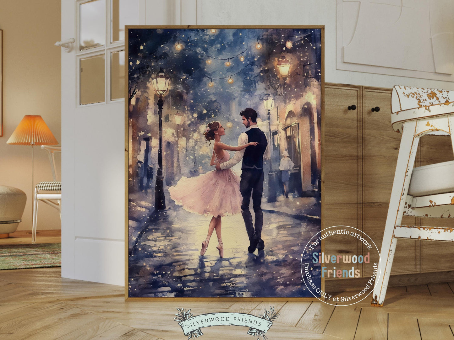 Romantic Ballet Christmas Print, Moody Valentines Printable Wall Art, Festive Christmas Nutcracker Vintage Holiday Decor Digital Print Gift