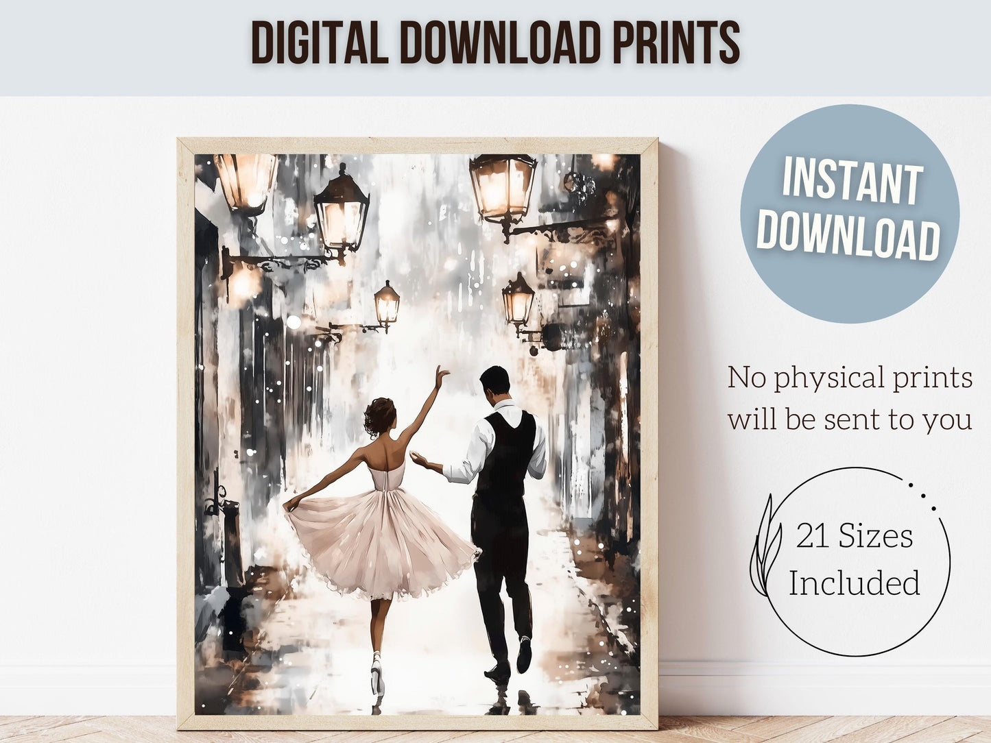 Romantic Couples Wedding Print, Valentines Printable Wall Art Gift, Engagement Present,Festive Christmas Vintage Holiday Decor Digital Print
