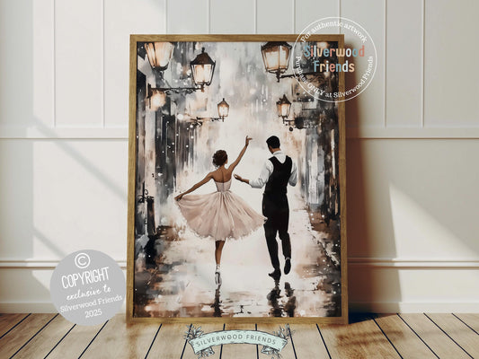 Celebrate love and romance with this enchanting couples print, capturing a magical moment between a bride and groom. A perfect gift for Valentine's Day, Christmas, or a heartfelt housewarming present for couples, this dreamy artwork adds timeless elegance and whimsical charm to any space all year round!