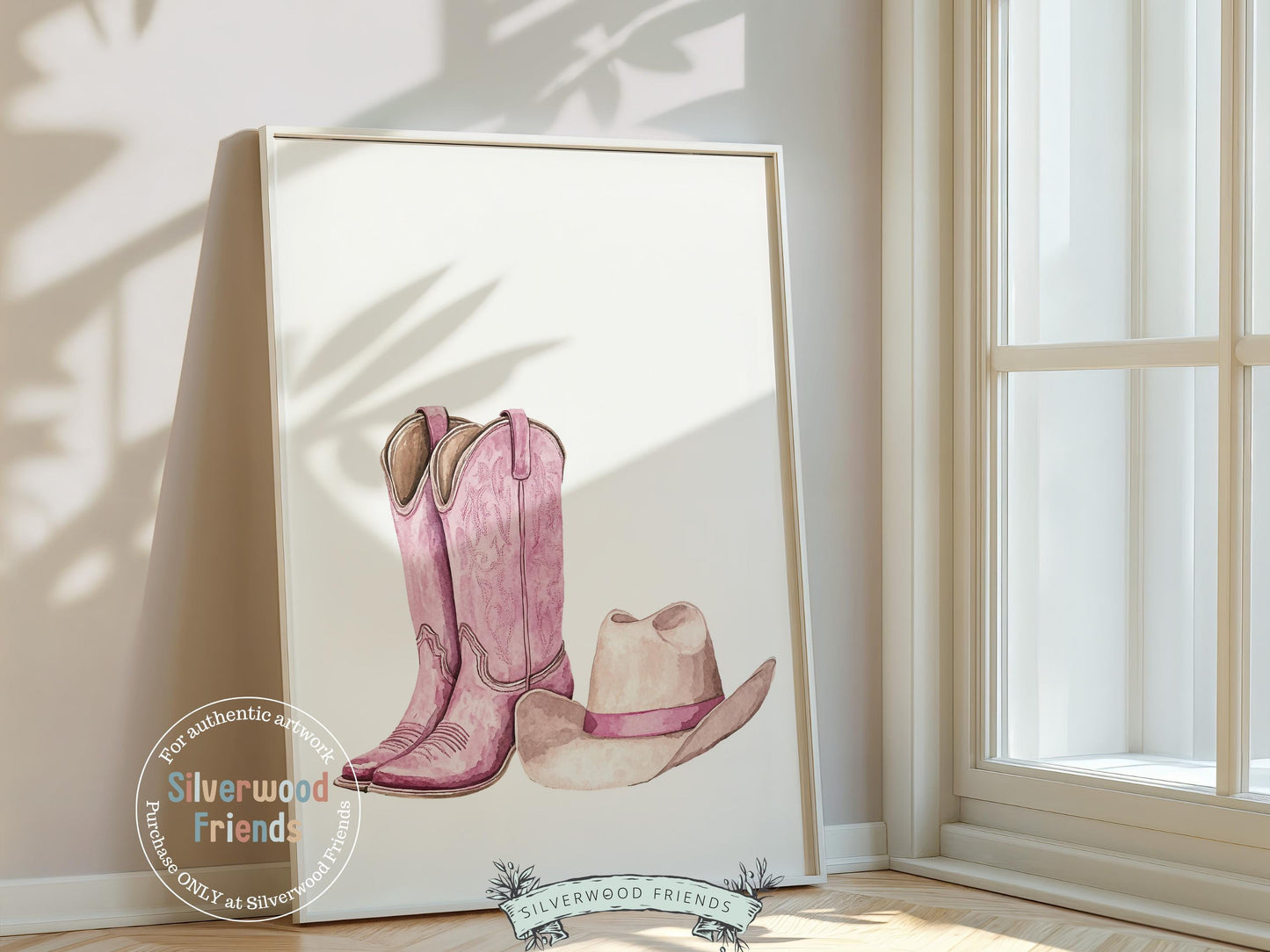 Pink Cowgirl Boots Print, Girly Coastal Cowgirl Print, Trendy Western Aesthetic Dorm Room Wall Decor, Preppy Teen Girl Room Digital Print