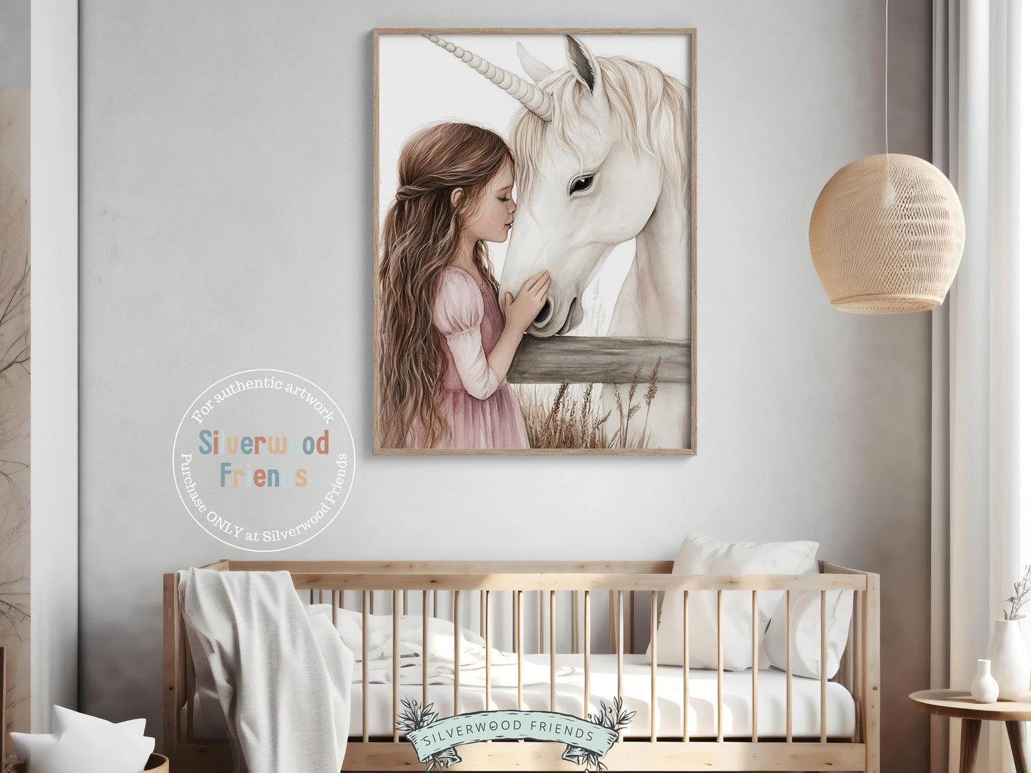 Unicorn Nursery Print, Unicorn Horse Nursery Bedroom Decor, Baby Girl Fairytale Nursery Wall Art, Toddler Girl Fantasy Nursery Digital Print