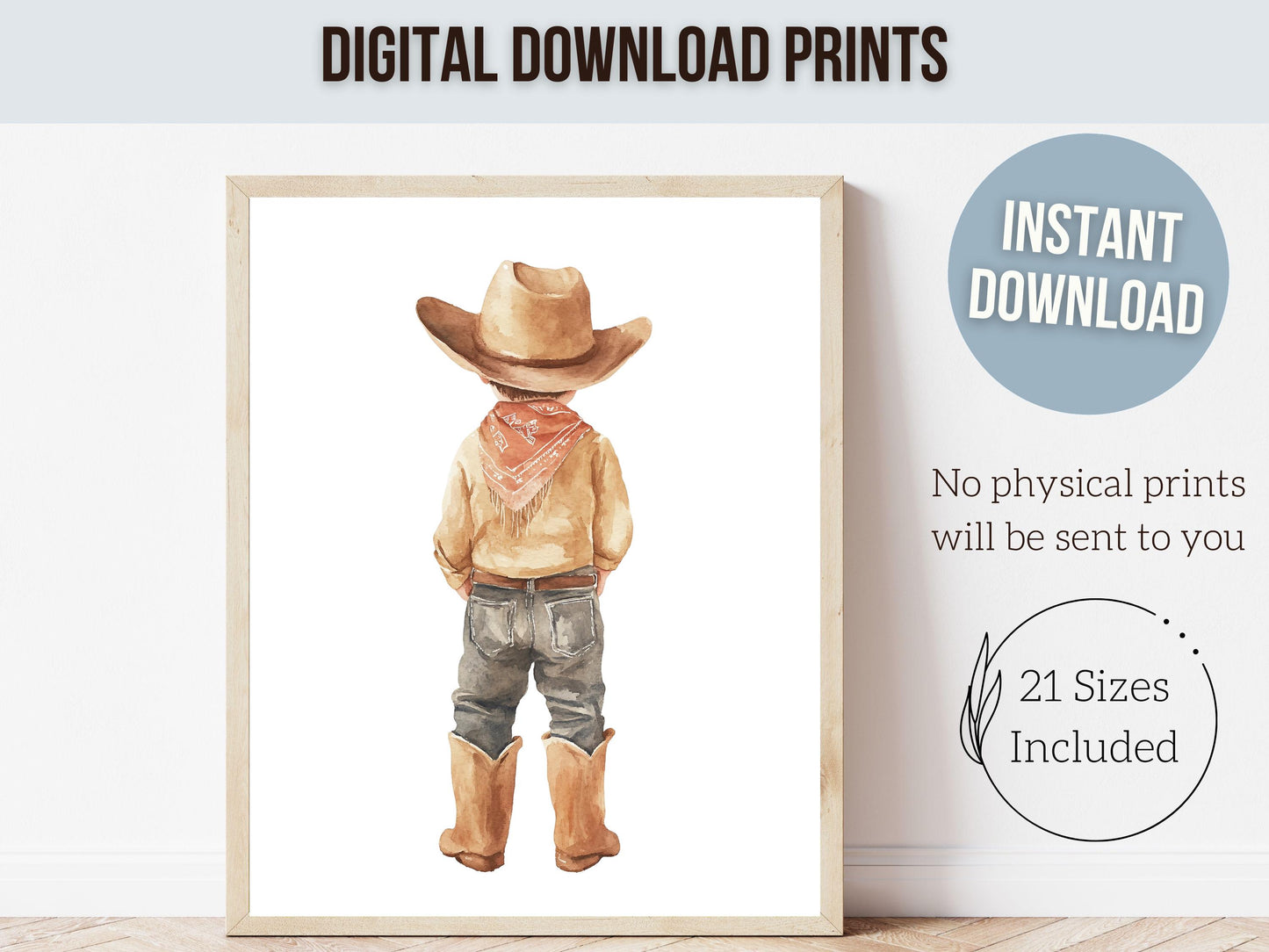 Cowboy Nursery Print, Cowboy Nursery Decor, Baby Boys Western Nursery Decor, Little Boy Cowboy Horse Country Nursery Wall Art Digital Print