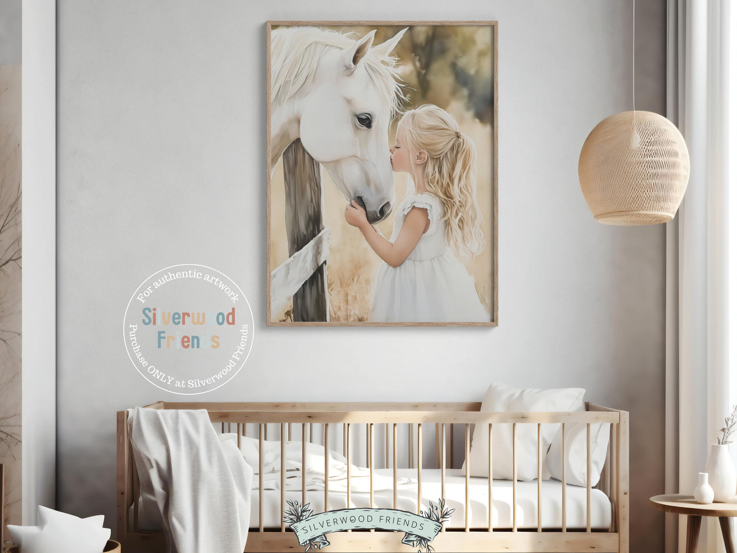 White Horse Print, Little Cowgirl Nursery Decor, Baby Girl Western Nursery Decor, Horse Nursery Wall Art, Girl Horse Picture Digital Print