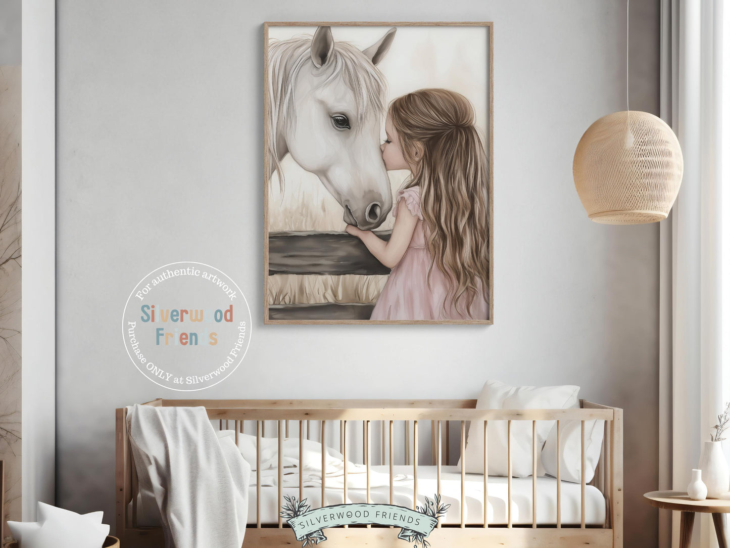 White Horse Print, Little Cowgirl Nursery Decor, Baby Girl Western Bedroom Decor, Horse Nursery Wall Art, Girl Horse Picture Digital Print
