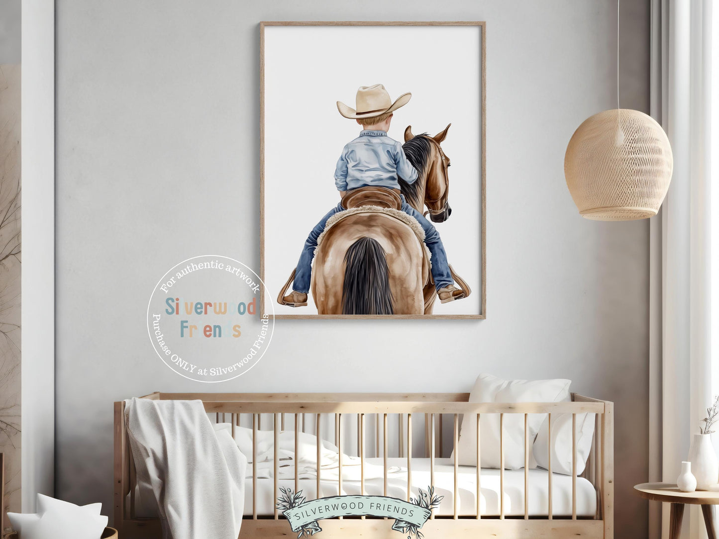 Cowboy Nursery Print, Cowboy Nursery Decor, Baby Boys Western Nursery Decor, Little Boy Cowboy Horse Riding Nursery Wall Art Digital Print