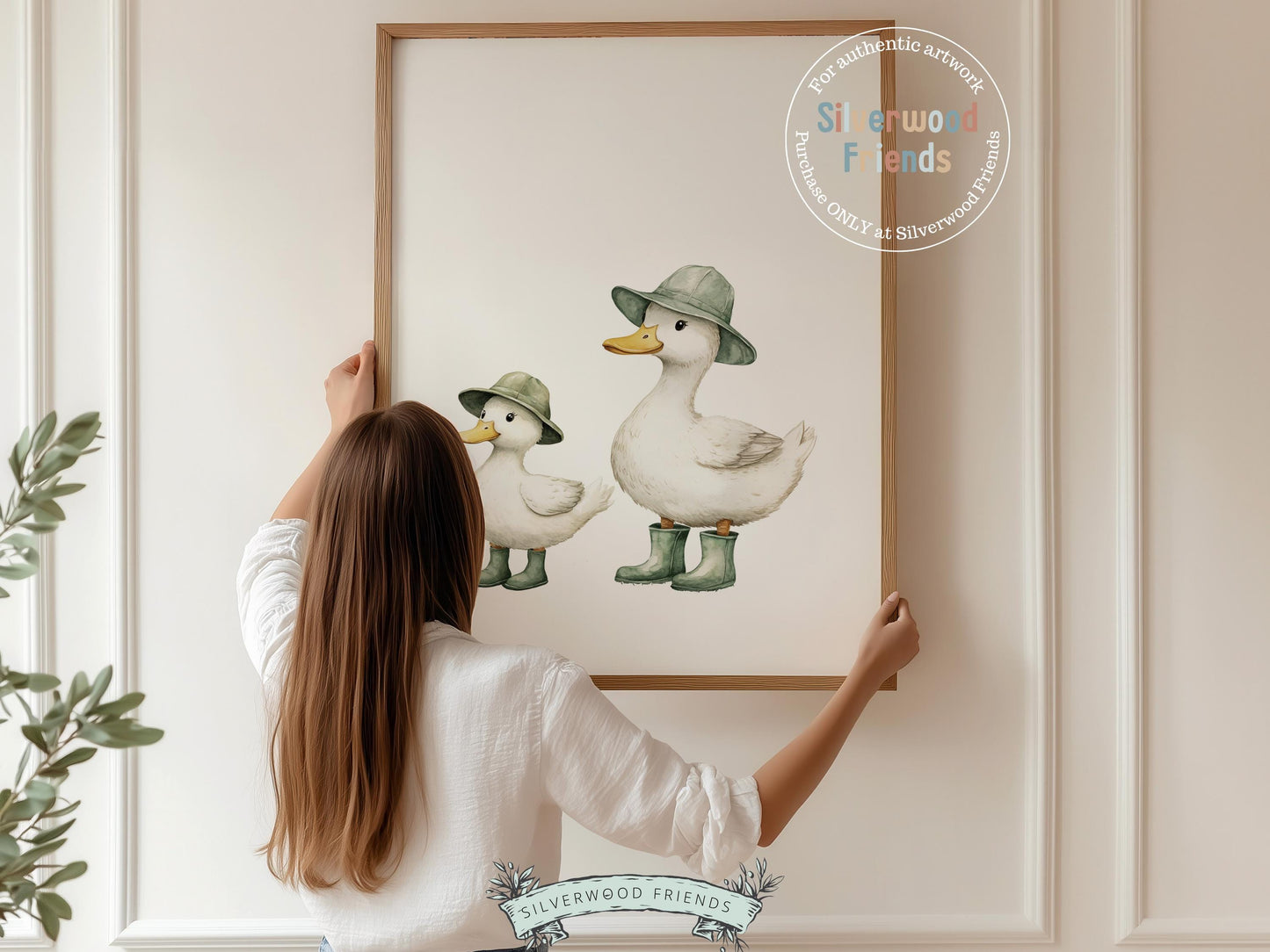 Duck Nursery Prints, Sage Green Duck Nursery Decor, Gender Neutral Duck Nursery Wall Art, Vintage Farmhouse Mudroom Wall Decor Digital Print