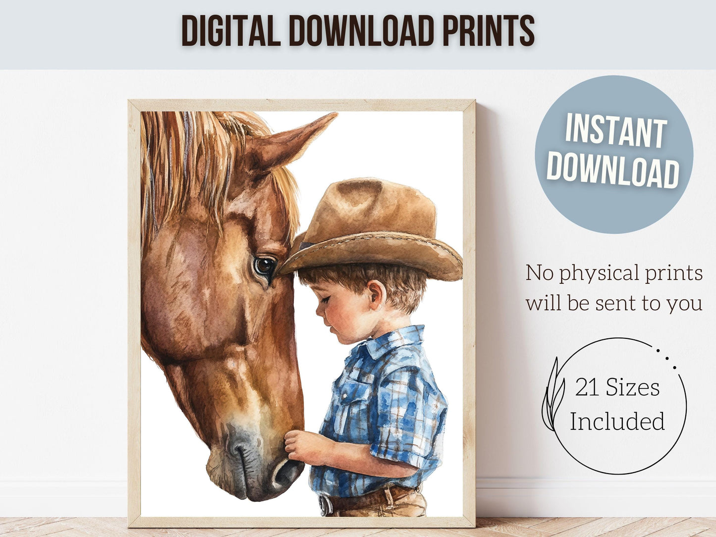 Cowboy Nursery Print, Cowboy Nursery Decor, Baby Boys Western Nursery Decor, Little Boy Cowboy Horse Riding Nursery Wall Art Digital Print