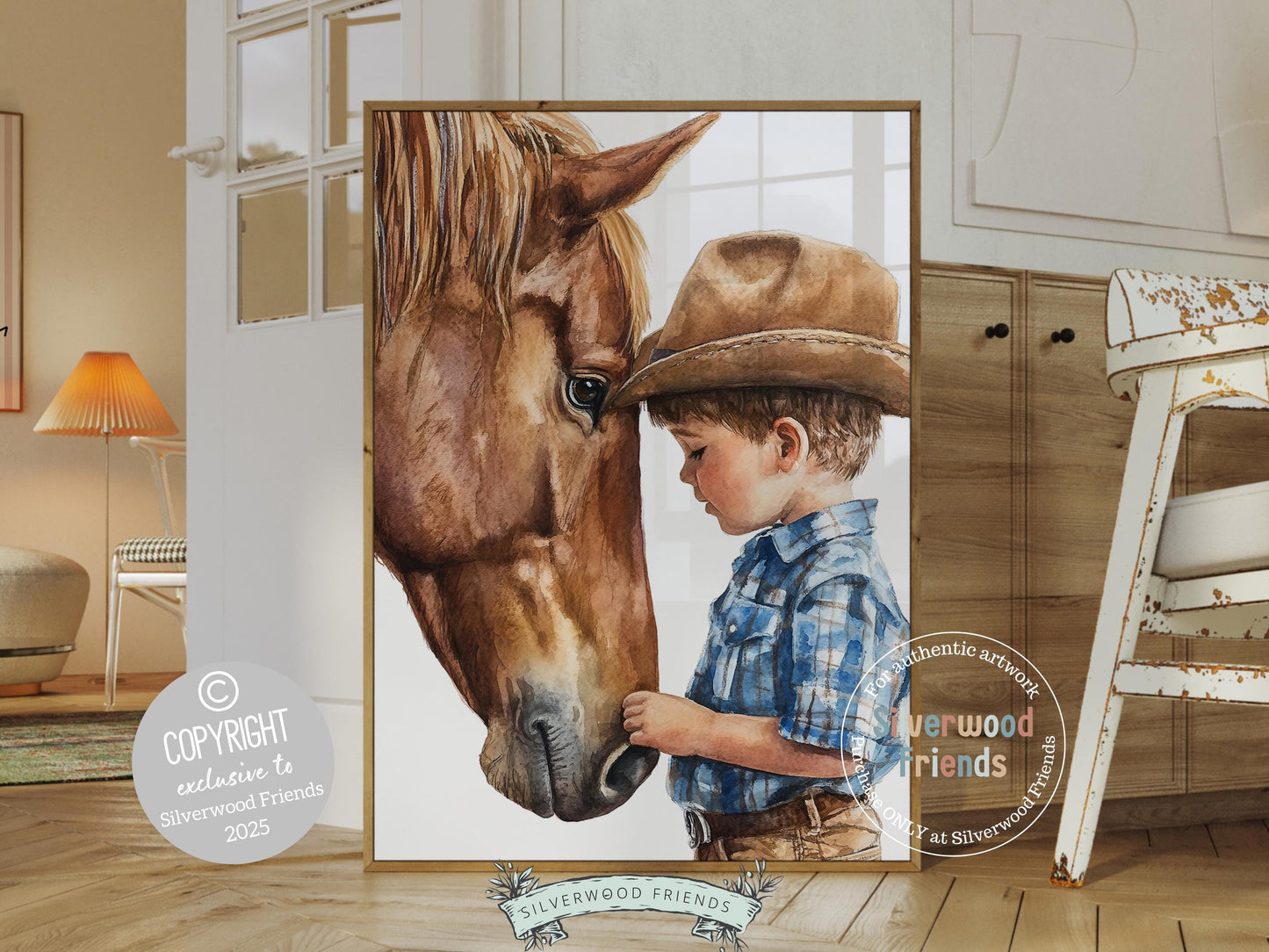 Cowboy Nursery Print, Cowboy Nursery Decor, Baby Boys Western Nursery Decor, Little Boy Cowboy Horse Riding Nursery Wall Art Digital Print