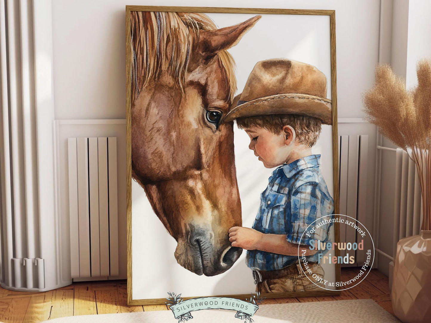 Cowboy Nursery Print, Cowboy Nursery Decor, Baby Boys Western Nursery Decor, Little Boy Cowboy Horse Riding Nursery Wall Art Digital Print