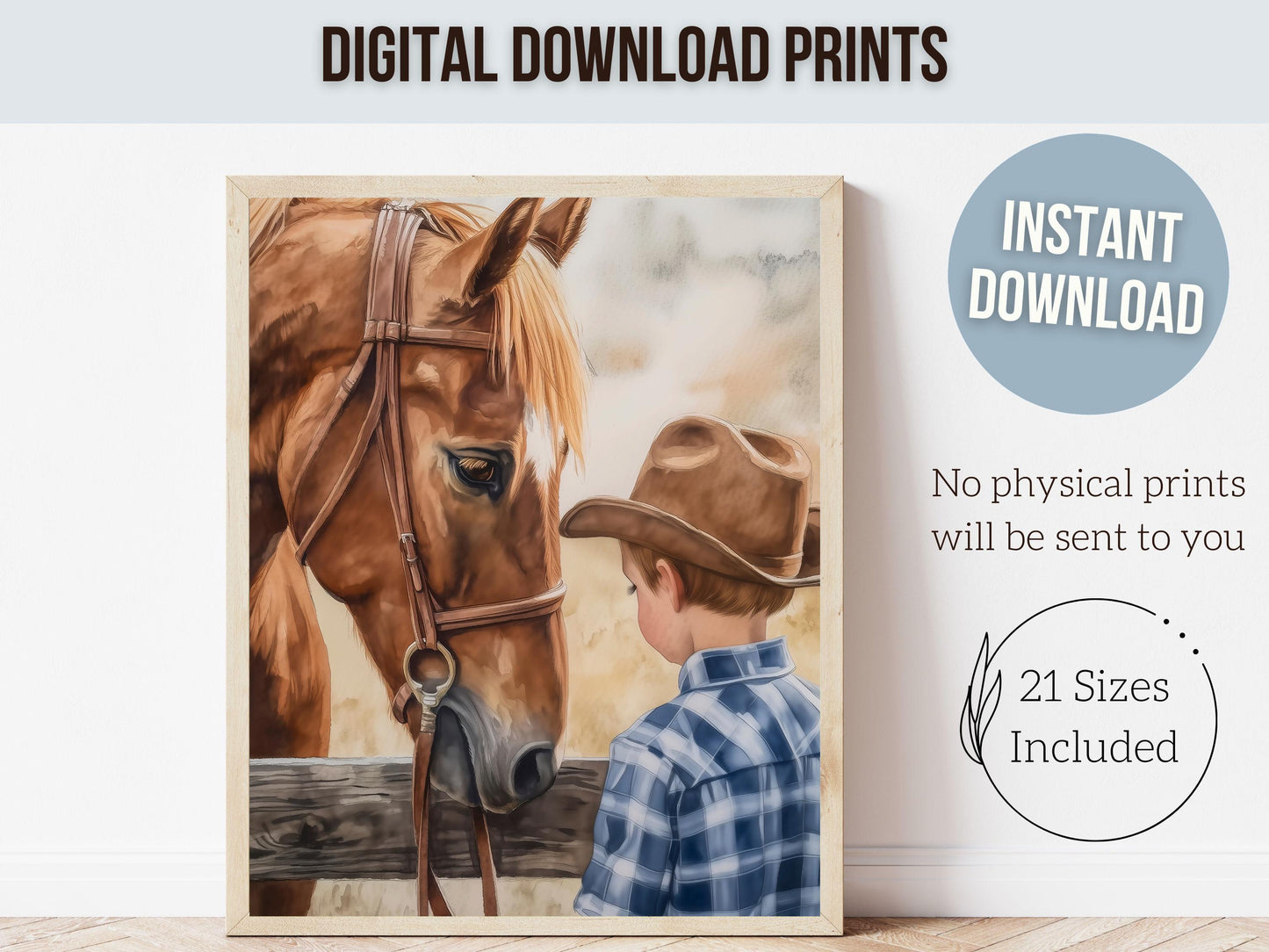 Cowboy Nursery Print, Cowboy Nursery Decor, Baby Boy Western Nursery Decor,Little Boy Cowboy Hat Horse Riding Nursery Wall Art Digital Print