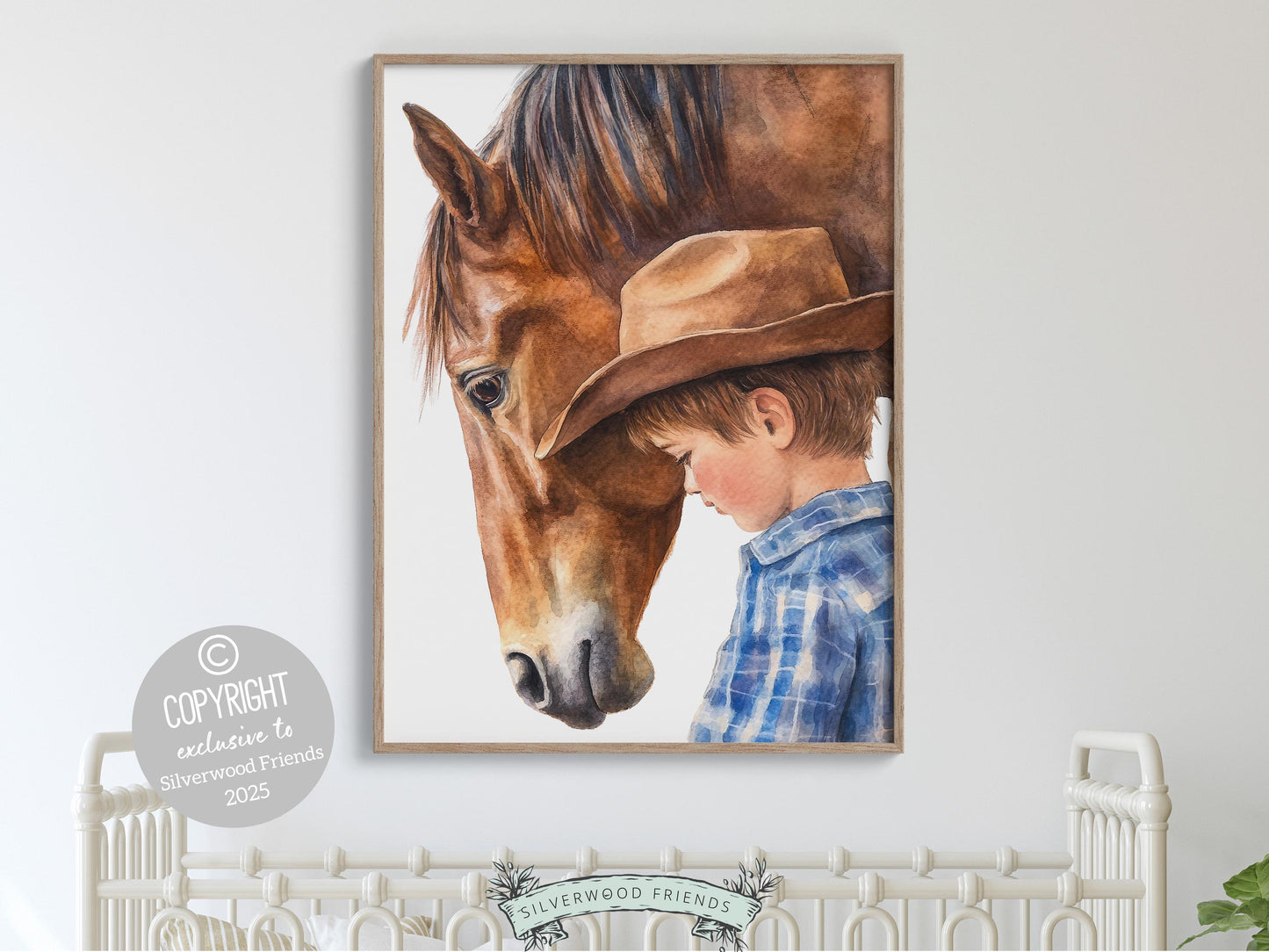 Cowboy Nursery Print, Cowboy Nursery Decor, Baby Boys Western Nursery Decor, Little Boy Toddler Cowboy Horse Nursery Wall Art Digital Print