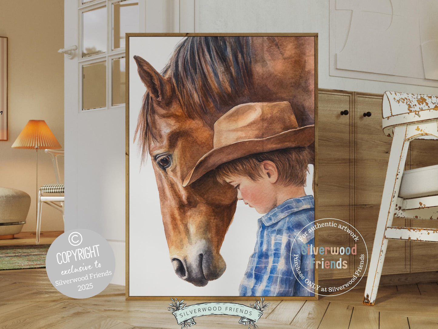 Cowboy Nursery Print, Cowboy Nursery Decor, Baby Boys Western Nursery Decor, Little Boy Toddler Cowboy Horse Nursery Wall Art Digital Print