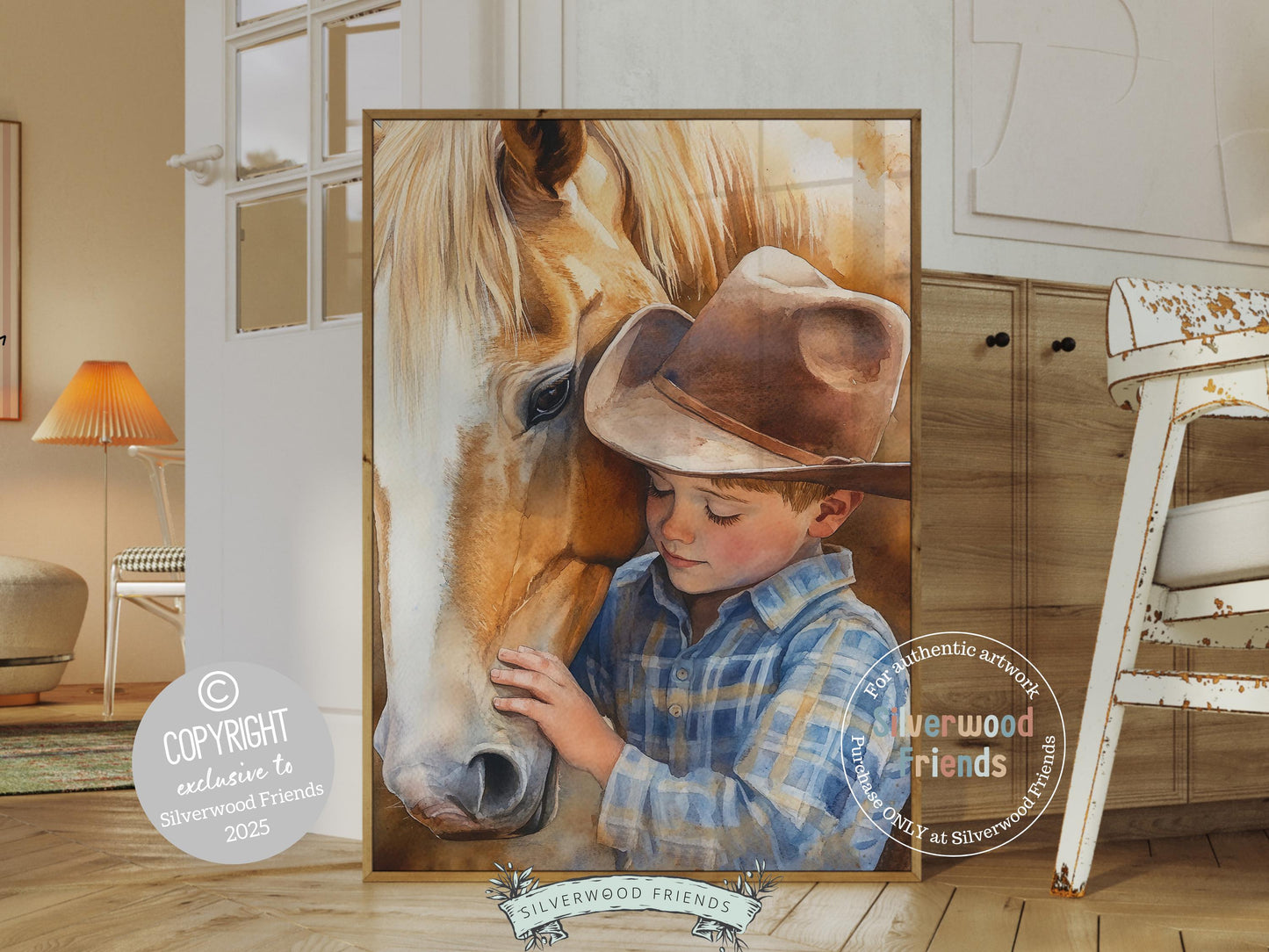 Cowboy Nursery Print, Cowboy Nursery Decor, Baby Boys Western Nursery Decor, Little Boy Cowboy Horse Riding Nursery Wall Art Digital Print