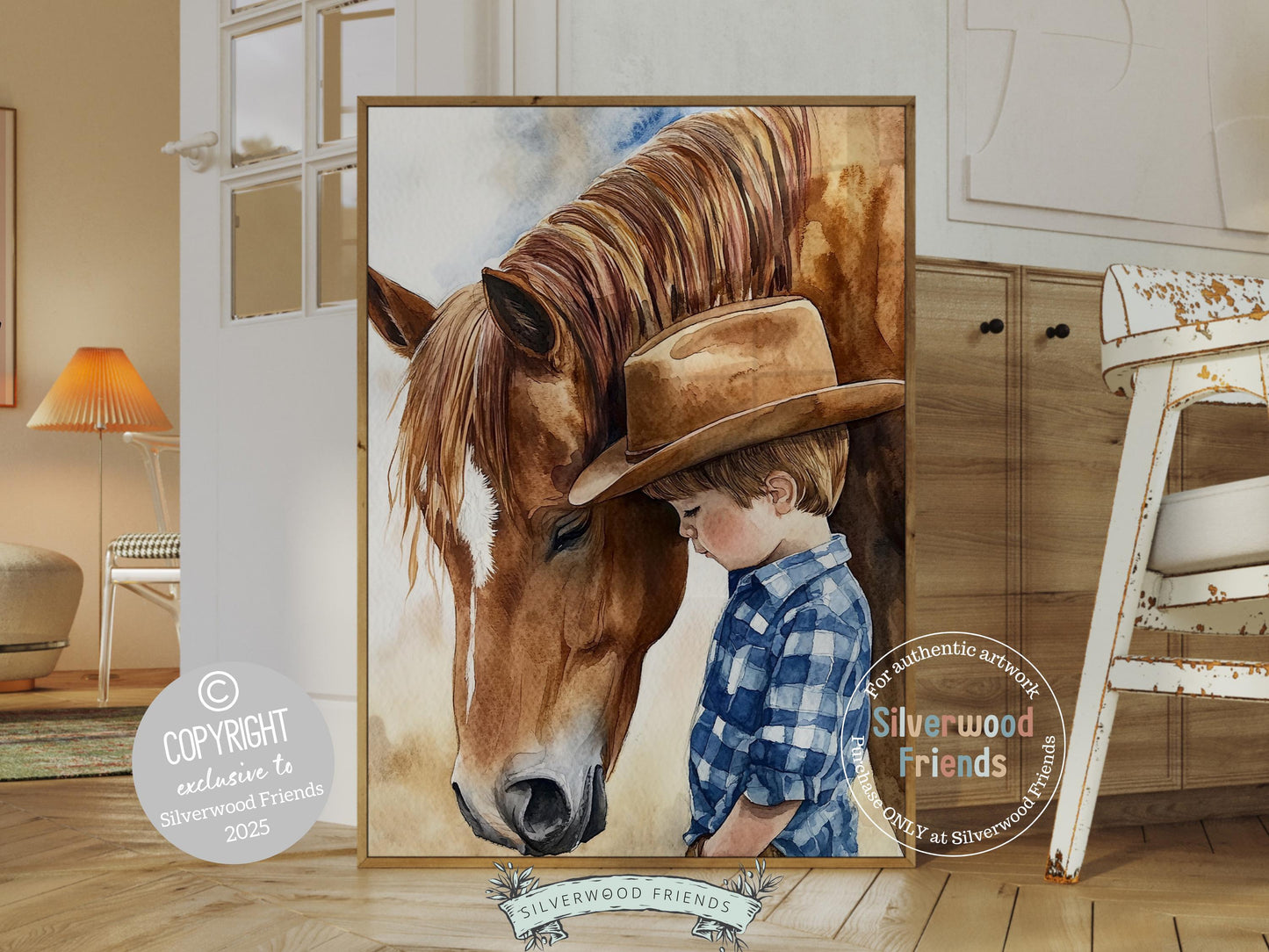 Cowboy Nursery Print, Cowboy Nursery Decor, Baby Boy Western Nursery Decor, Little Boy Toddler Cowboy Horse Nursery Wall Art Digital Print