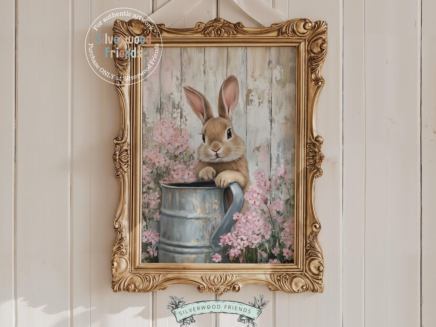 Wildflower Bunny Print, Floral Bunny Nursery Wall Art, Woodland Wildflower Nursery Decor, Country Farmhouse Spring Wall Decor Digital Print