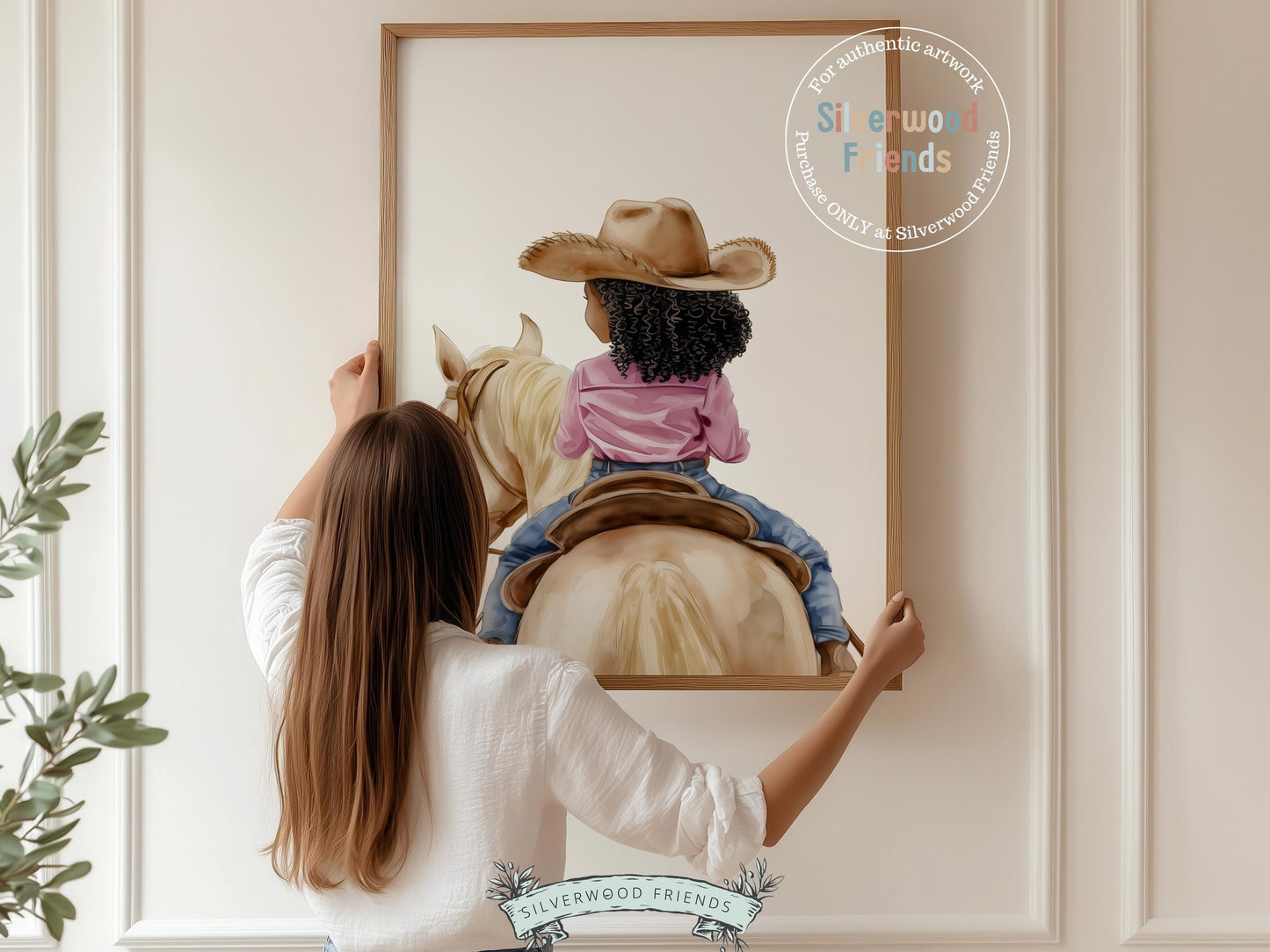 Cowgirl Nursery Print, African American Cowgirl Nursery Decor, Little Black Girl Horse Room Wall Decor, Western Nursery Decor Digital Print
