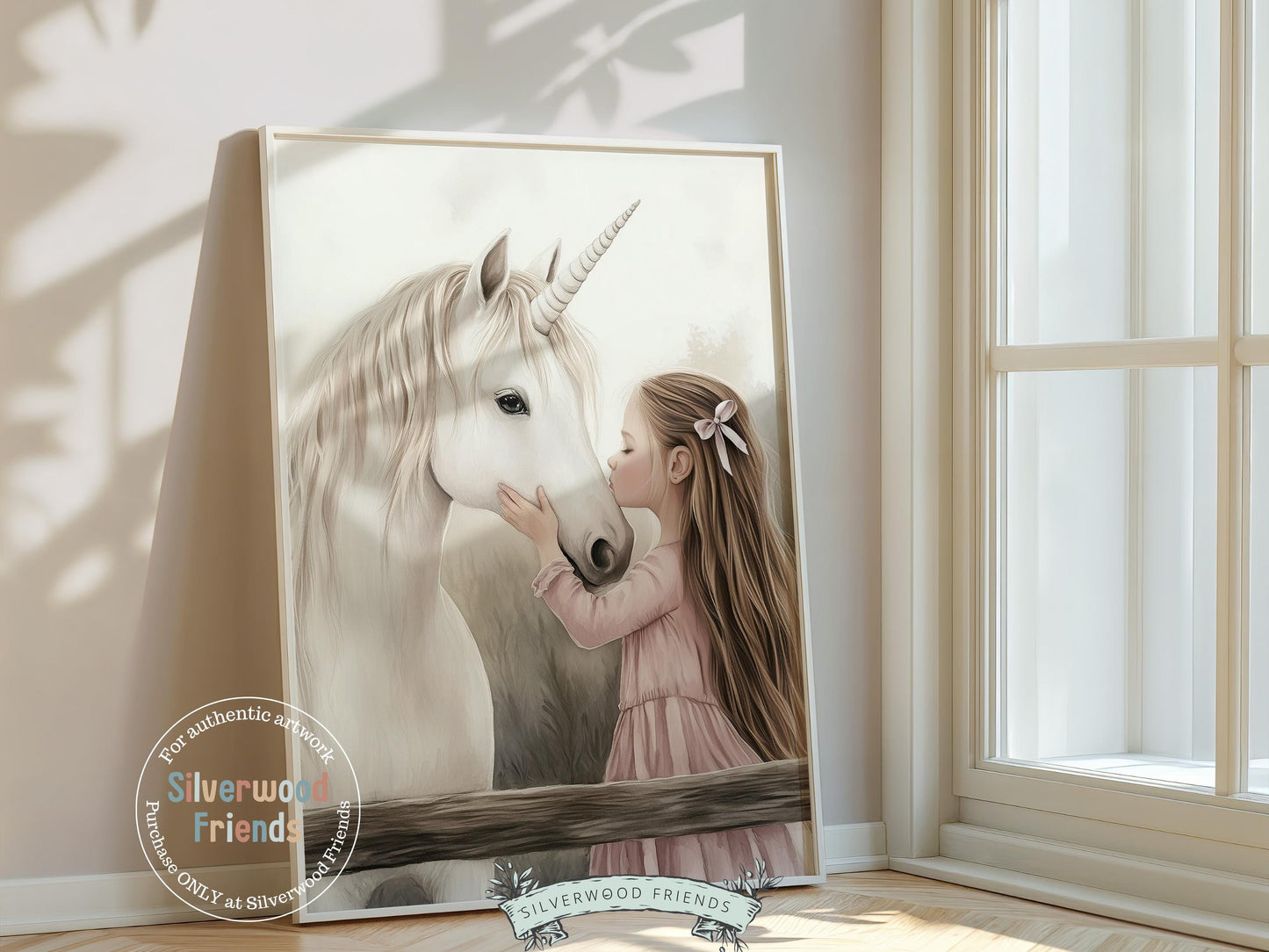 Baby Girl Unicorn Nursery Print, Unicorn Ballerina Nursery Decor, Wildflower Nursery Wall Art, Floral Ballet Fantasy Nursery Digital Print