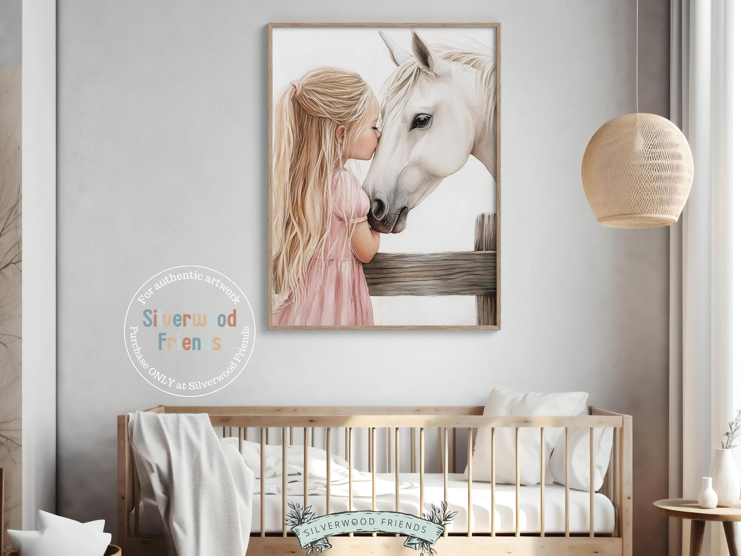 White Horse Print, Little Cowgirl Nursery Decor, Baby Girl Western Nursery Decor, Horse Nursery Wall Art, Girl Horse Picture Digital Print