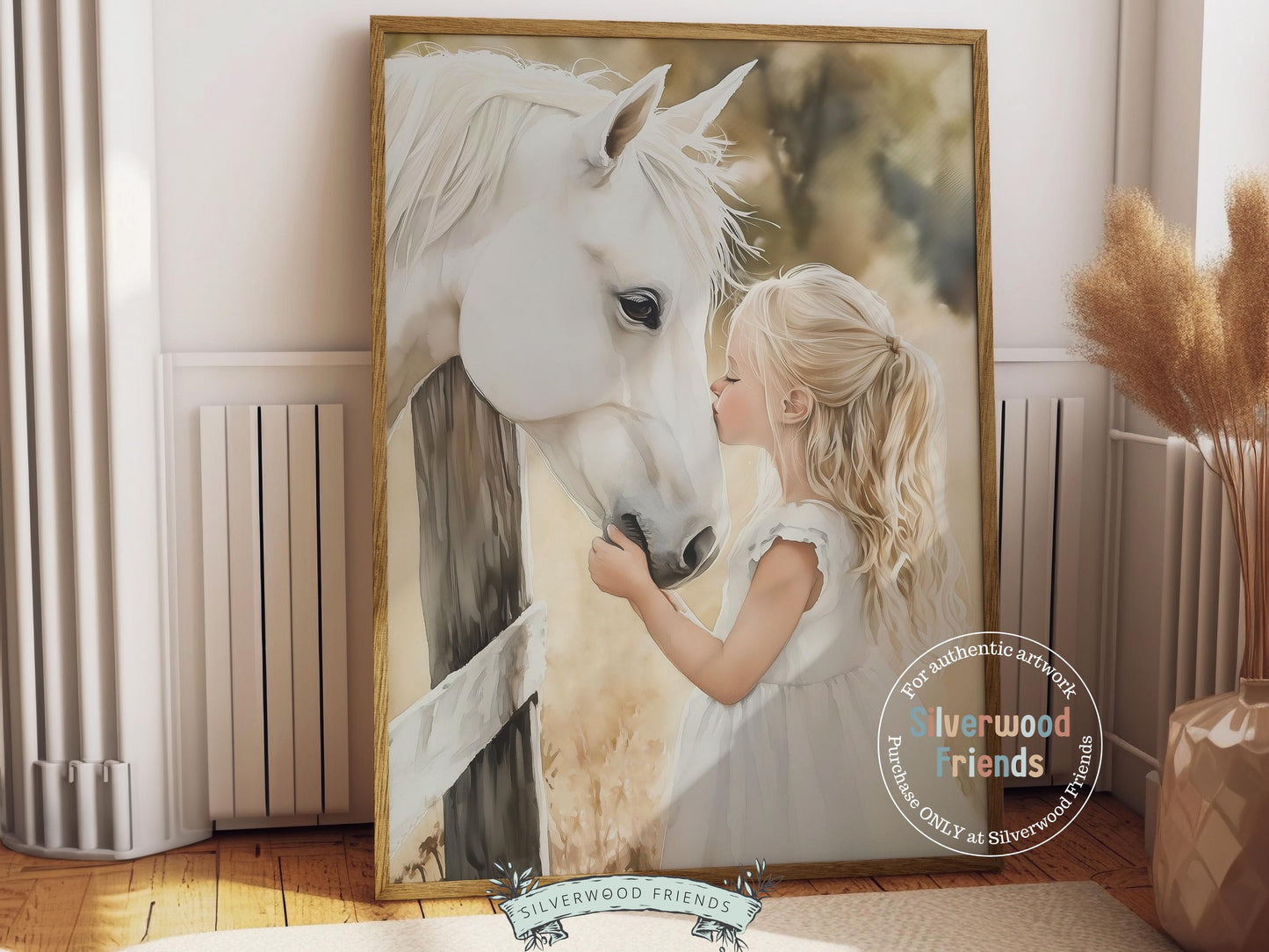 White Horse Print, Little Cowgirl Nursery Decor, Baby Girl Western Nursery Decor, Horse Nursery Wall Art, Girl Horse Picture Digital Print