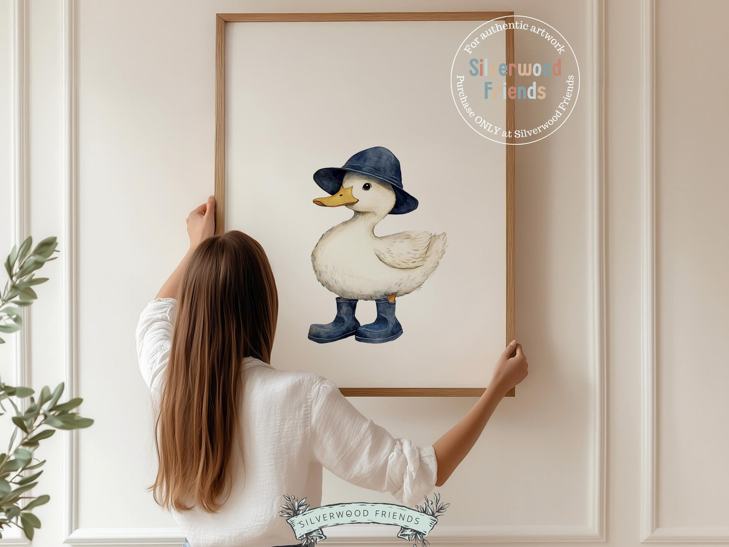 Duck Nursery Prints, Navy Blue Duck Nursery Decor, Gender Neutral Farm Duck Nursery Wall Art, Farmhouse Mudroom Wall Decor Digital Print