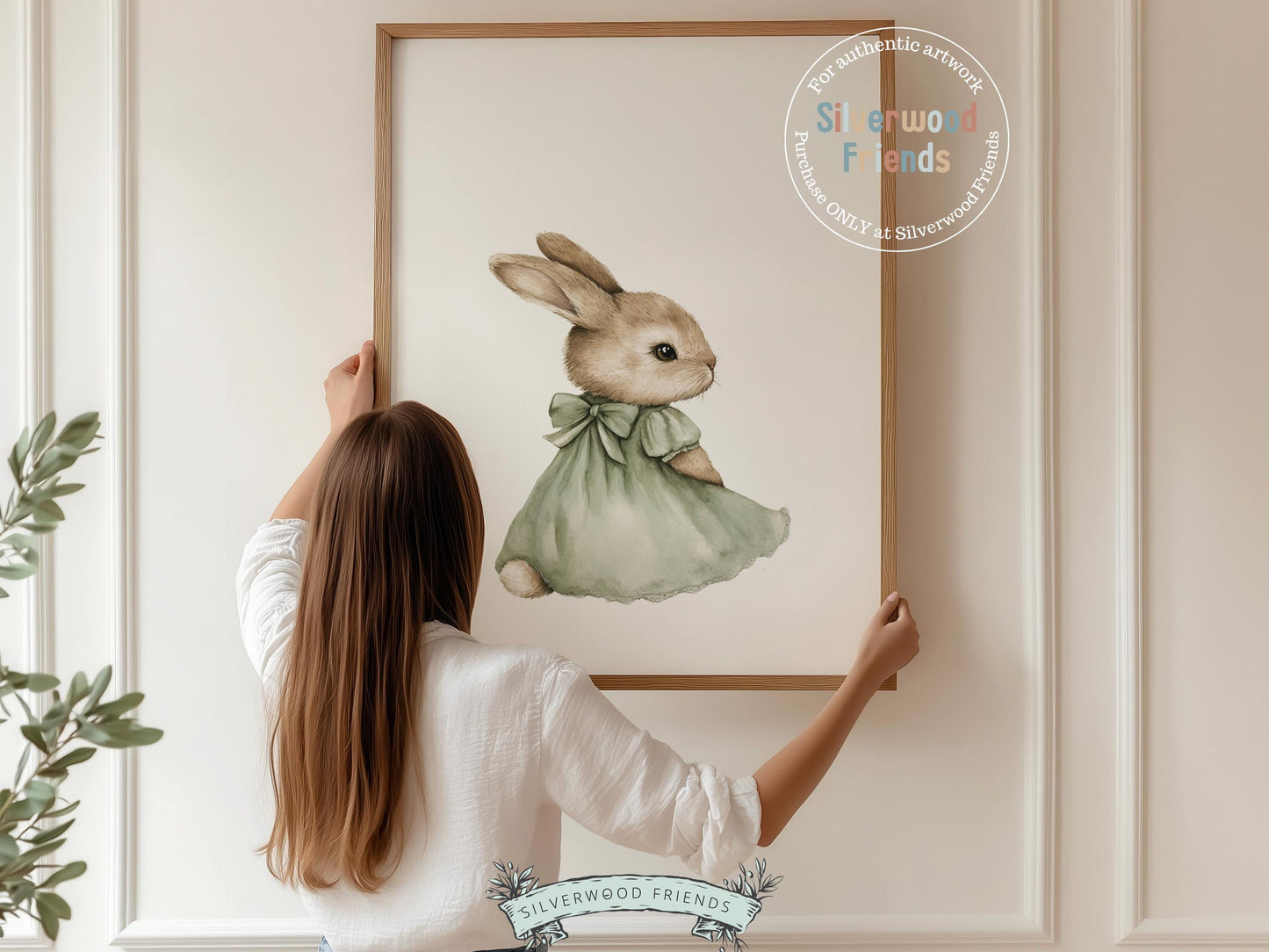 Bunny Nursery Prints, Bunny Nursery Decor, Sage Green Nursery Wall Art, Easter Printables, Gender Neutral Woodland Nursery Digital Print