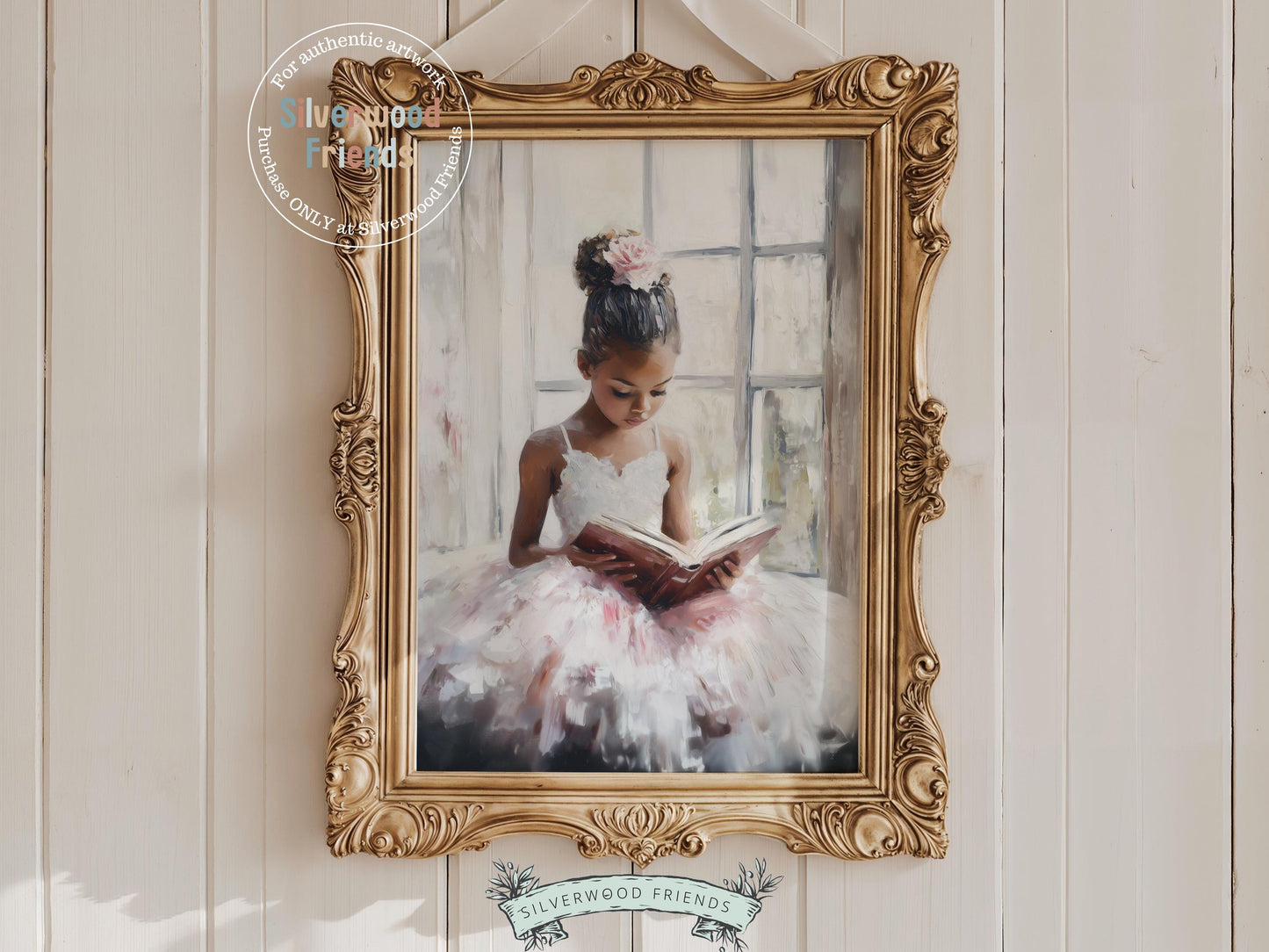 Ballet Nursery Print, African American Ballerina Nursery Decor, Black Ballerina Wall Art Decor, Little Black Girl Nursery Art Digital Print