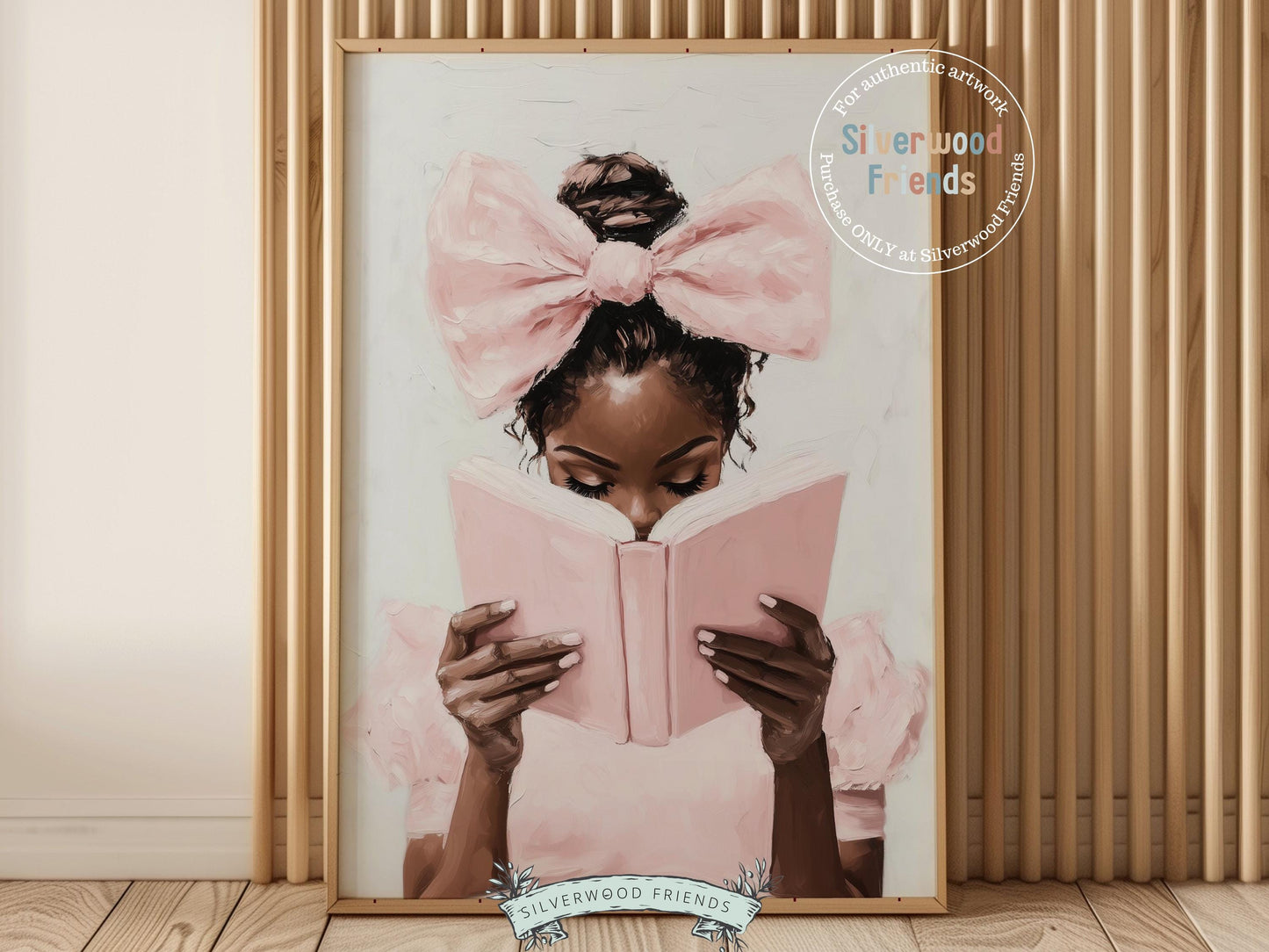 Ballet Nursery Print, African American Ballerina Nursery Decor, Black Ballerina Bookish Wall Art, Black Girl Reading Nock Art Digital Print