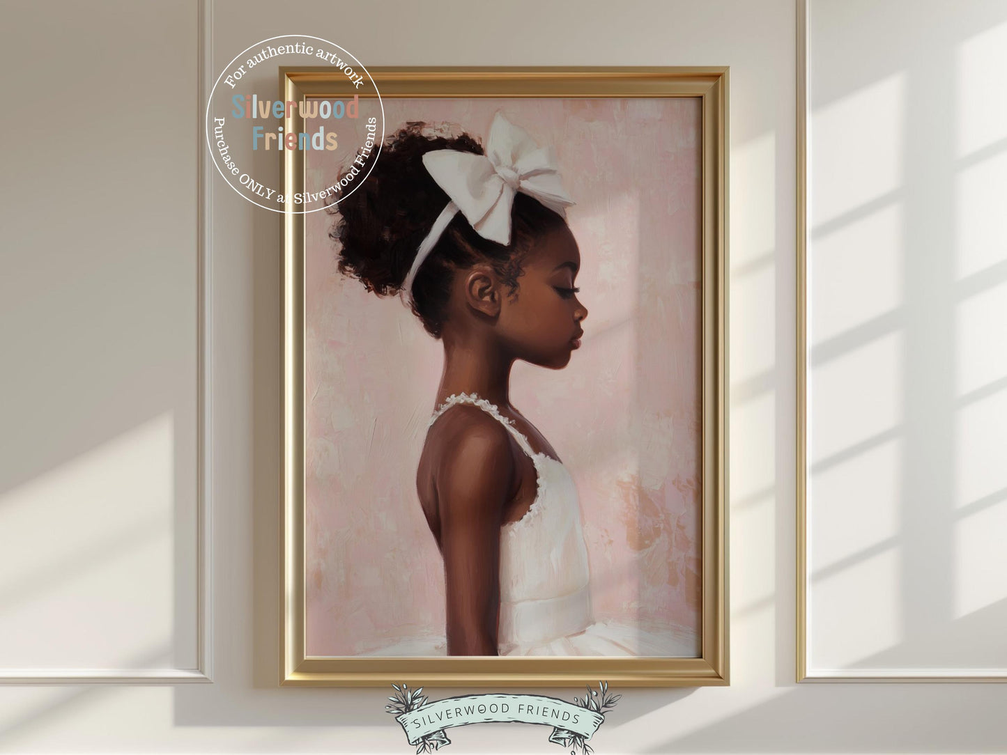 Ballet Nursery Print, African American Ballerina Nursery Decor, Black Ballerina Wall Art Decor, Little Black Girl Nursery Art Digital Print