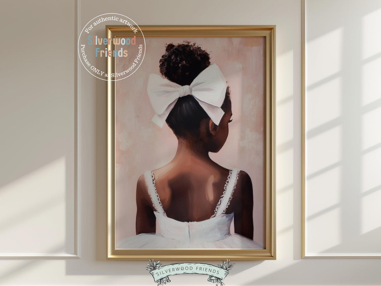Ballet Nursery Print, African American Ballerina Nursery Decor, Black Ballerina Wall Art Decor, Little Black Girl Nursery Art Digital Print