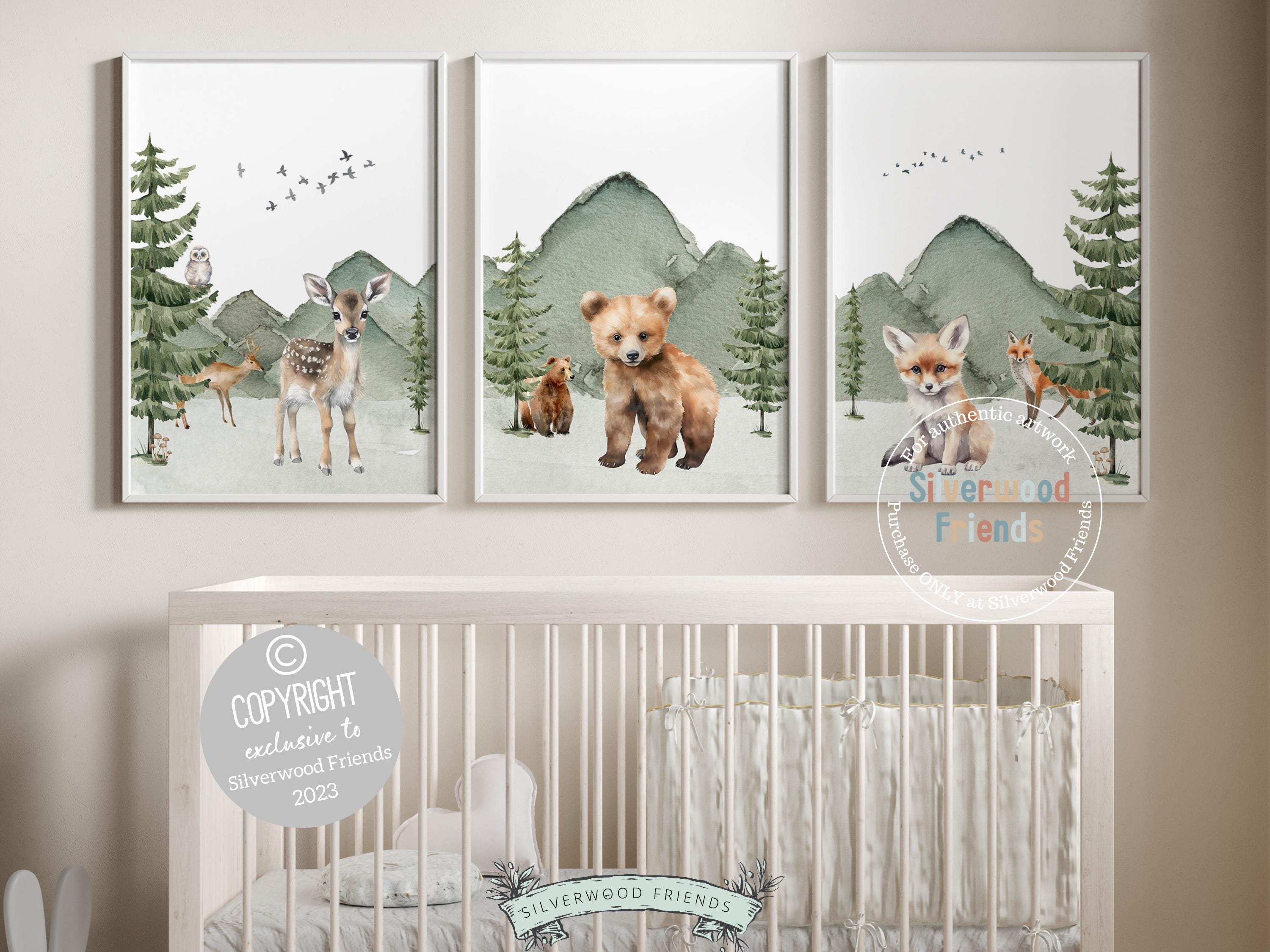 Baby Woodland Animal Nursery Prints - Set of 3 – Silverwood Friends