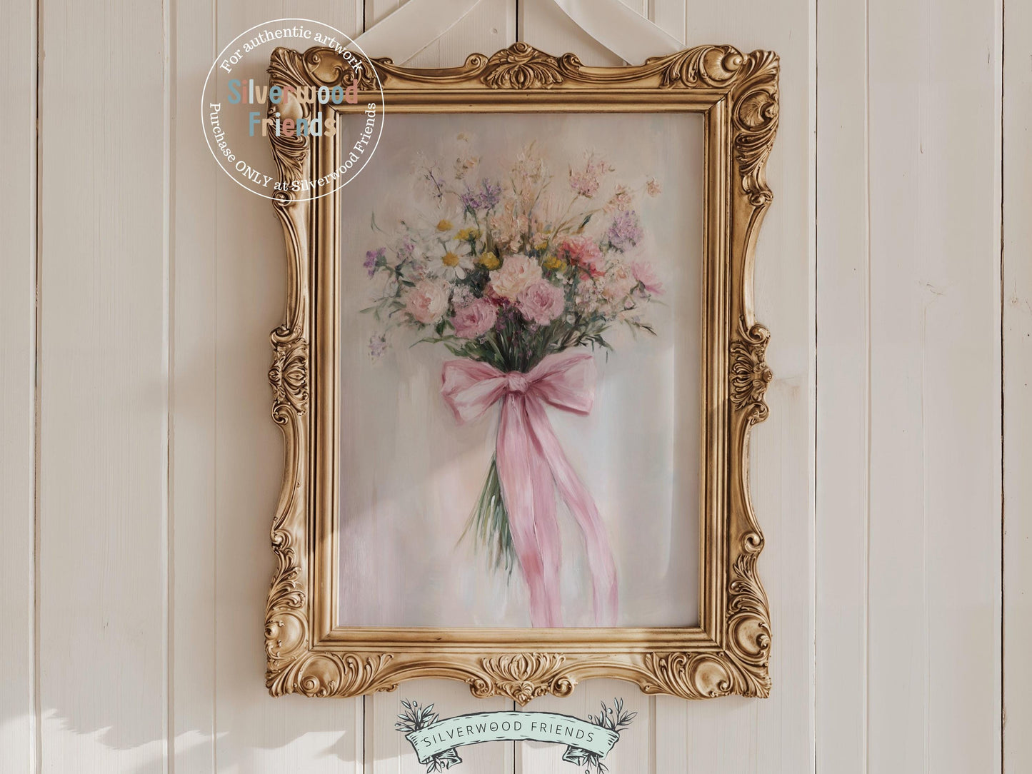 Wildflower Bouquet Print, Floral Nursery Wall Art, Floral Botanical Print, Spring Farmhouse Cottagecore Wall Decor Digital Print