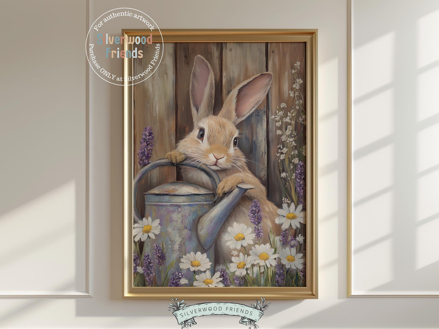 Add a touch of whimsy to your space with our gorgeous Bunny Nursery Print, featuring a sweet bunny rabbit and wildflowers in a soft oil painting style. Perfect for Easter decor or a woodland wildflower themed nursery, it also makes a unique and thoughtful baby shower gift.