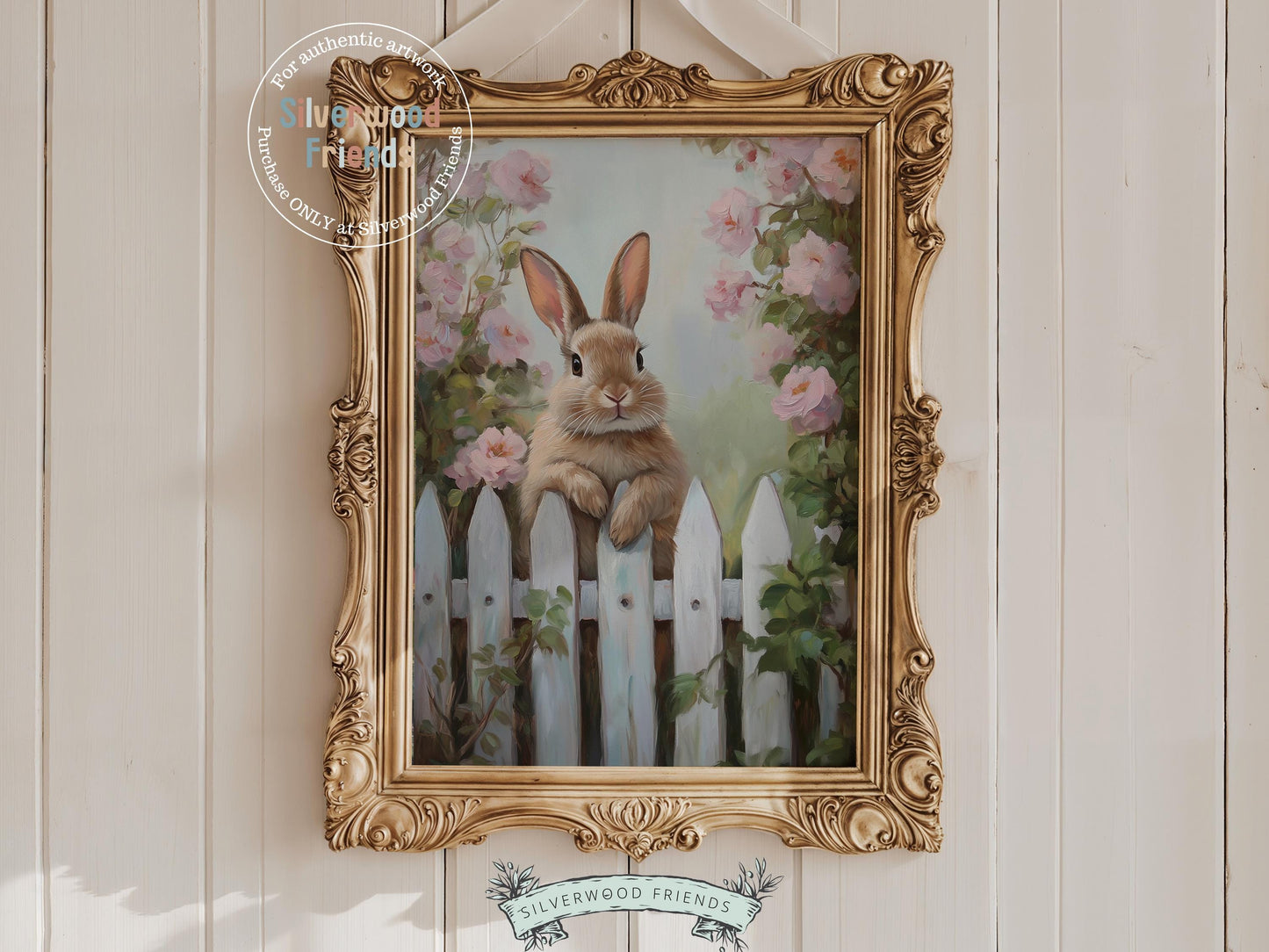 Wildflower Bunny Print, Floral Bunny Nursery Wall Art, Woodland Wildflower Nursery Decor, Spring Farmhouse Easter Wall Decor Digital Print