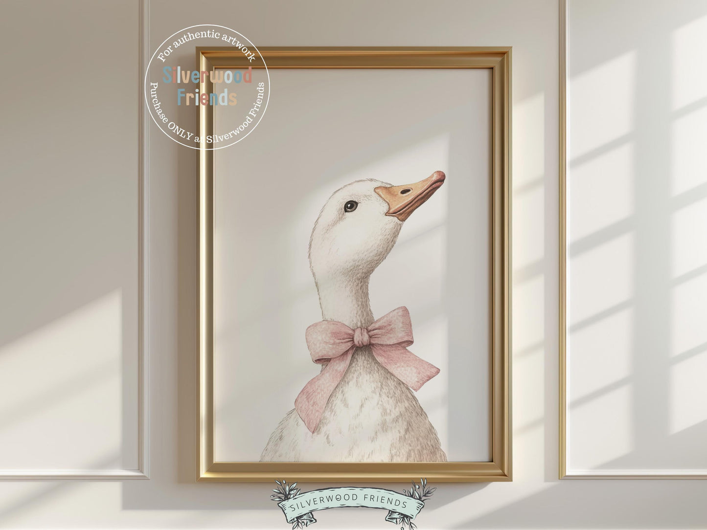 Our charming Pink Duck Print, features an adorable duck with pink bow on a neutral background, and brings a touch of warmth and whimsy to any space—perfect for both nursery and mudroom decor. A versatile baby shower gift or house warming gift that will be cherished for years to come!