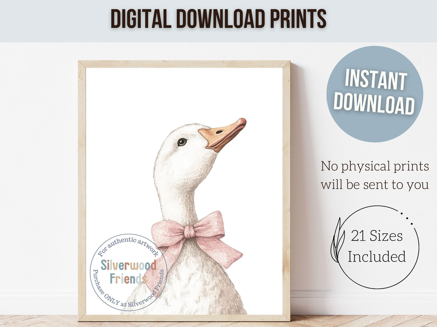 Duck Nursery Print, Baby Girl Pink Farm Duck Nursery Decor, French Country Decor, Duck Wall Art, Farmhouse Mudroom Wall Decor Digital Print